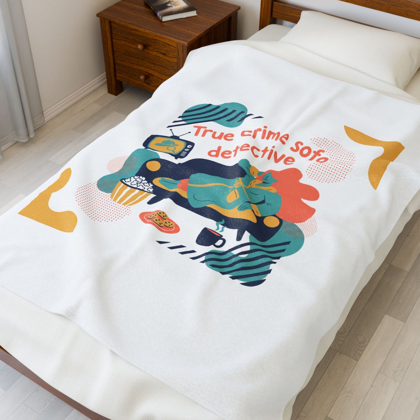 True Crime Sofa Detective Velveteen Plush Blanket