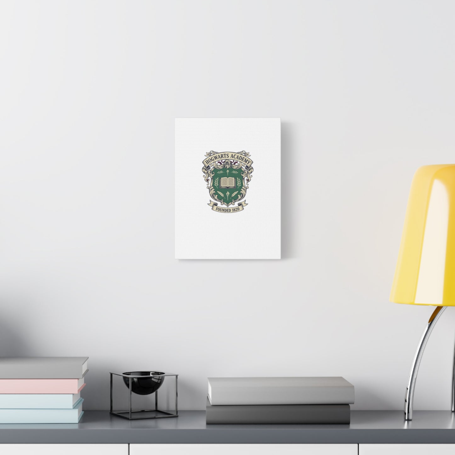 Hogwarts Ivy-Style Emblem Canvas | vintage club logo, old money crest