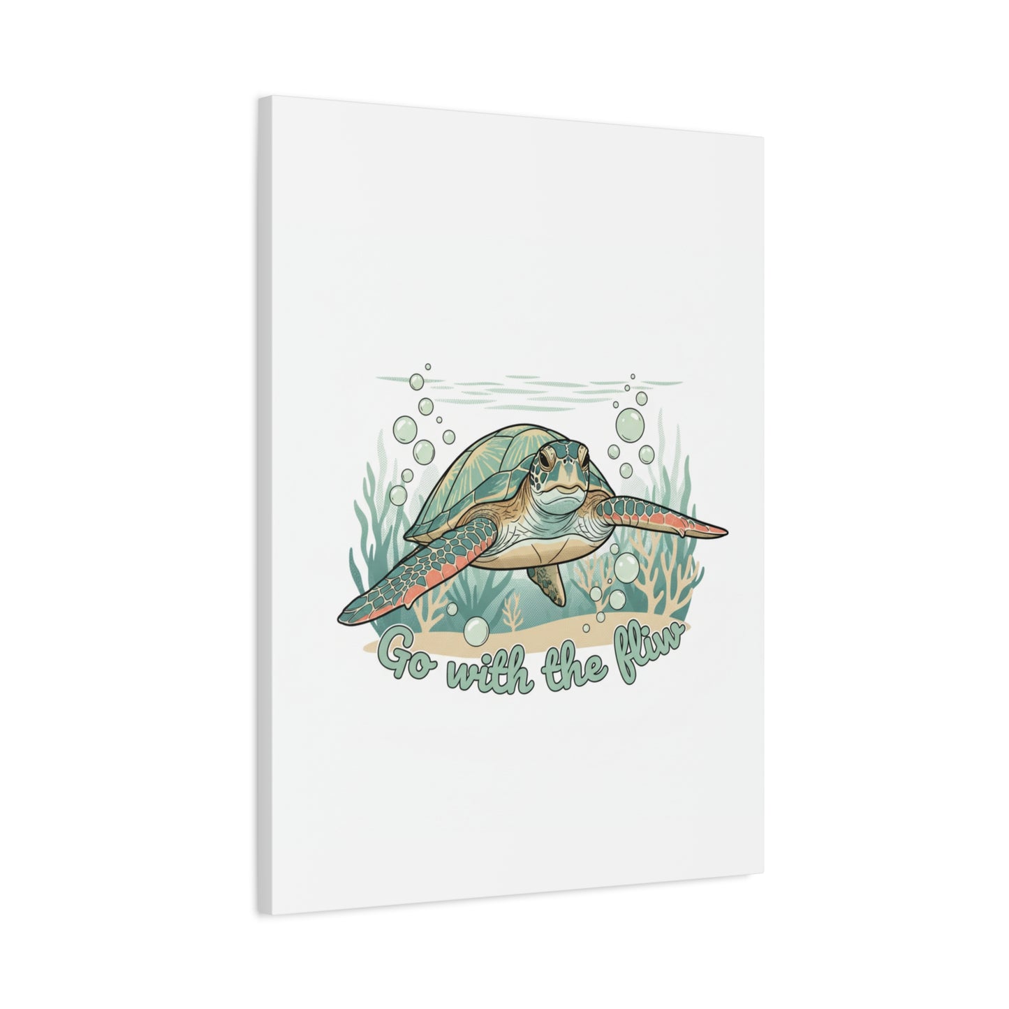 Go with the Flow Turtle Canvas