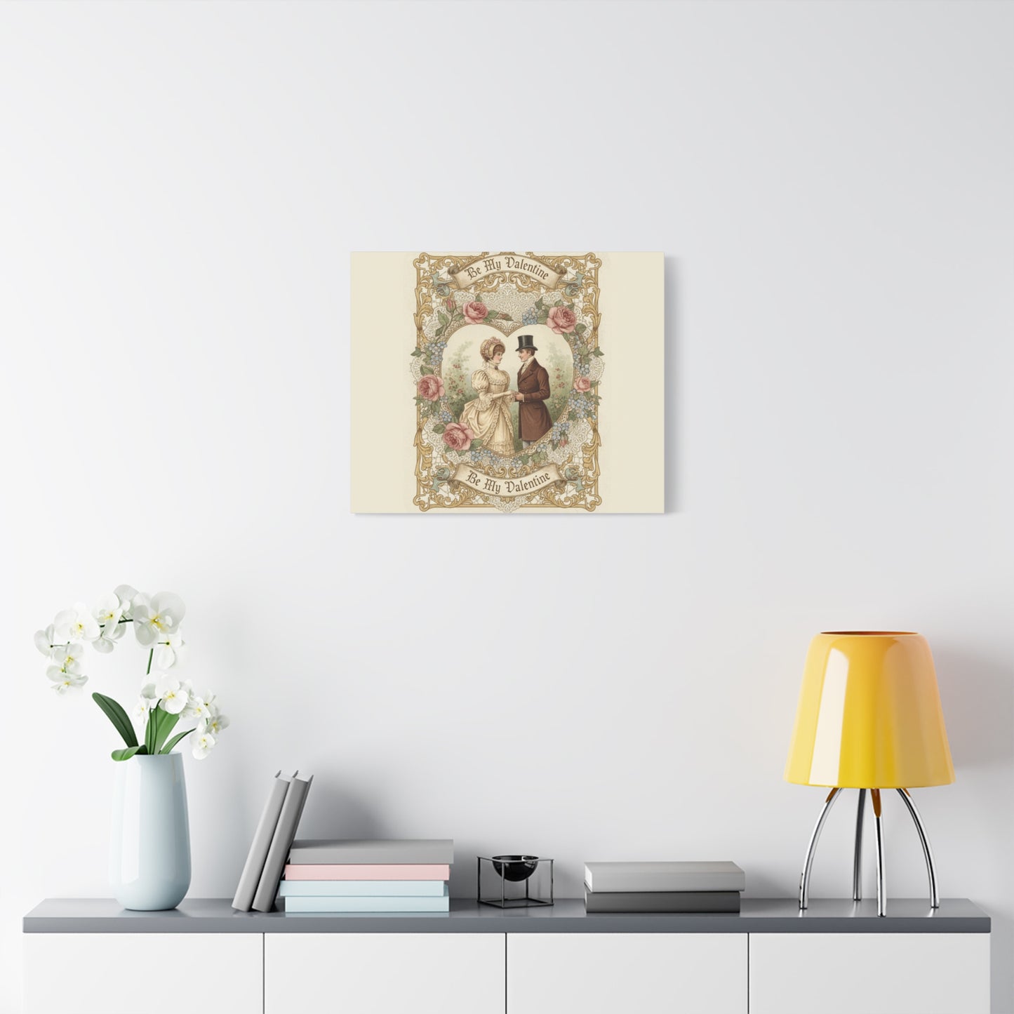 Victorian Valentine Print Canvas | Retro Americana, Vintage Romance