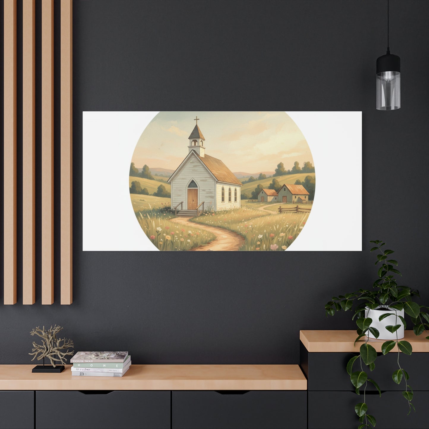Country Church Matte Canvas, Stretched, 1.25"
