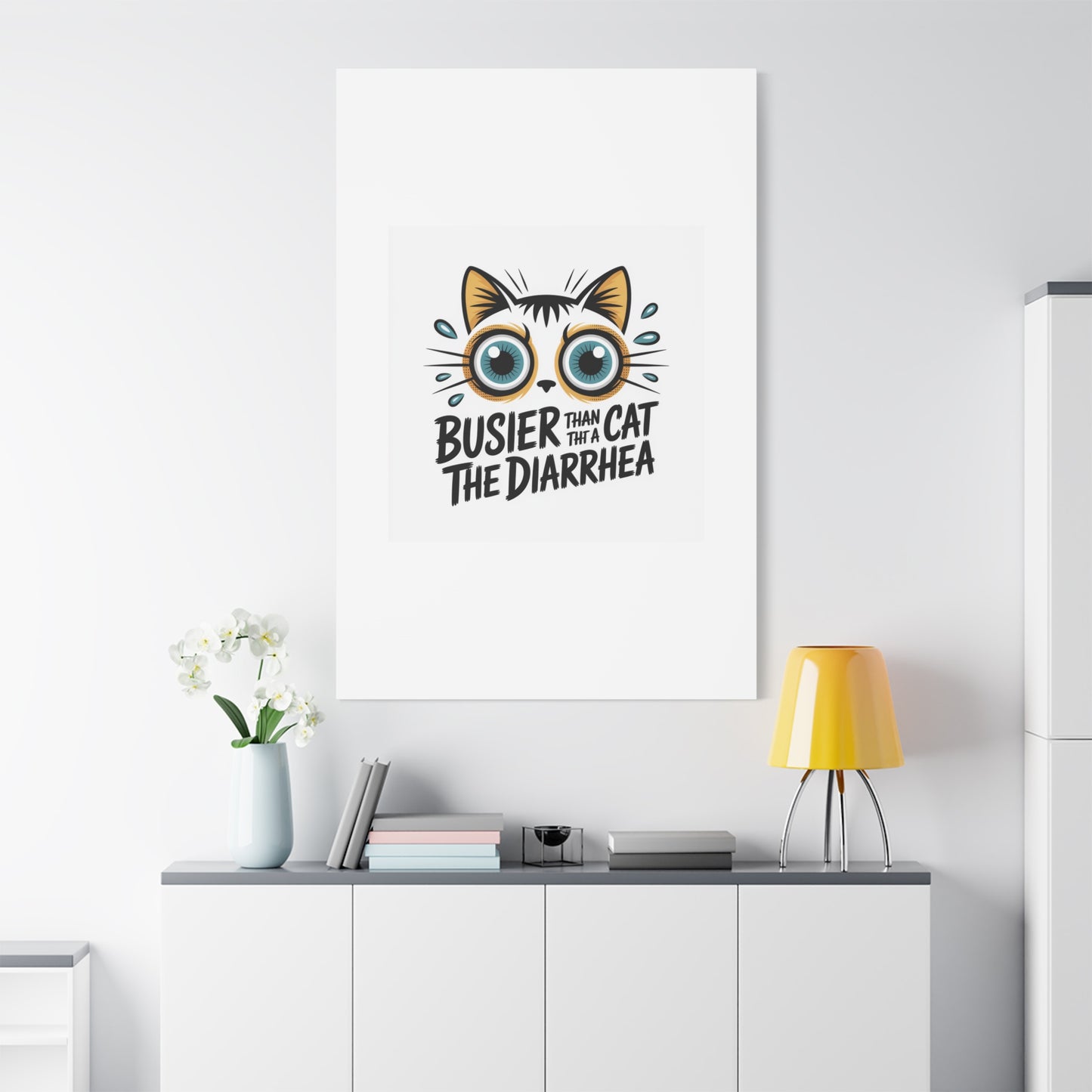 Humorous Cat  Canvas Wall Art