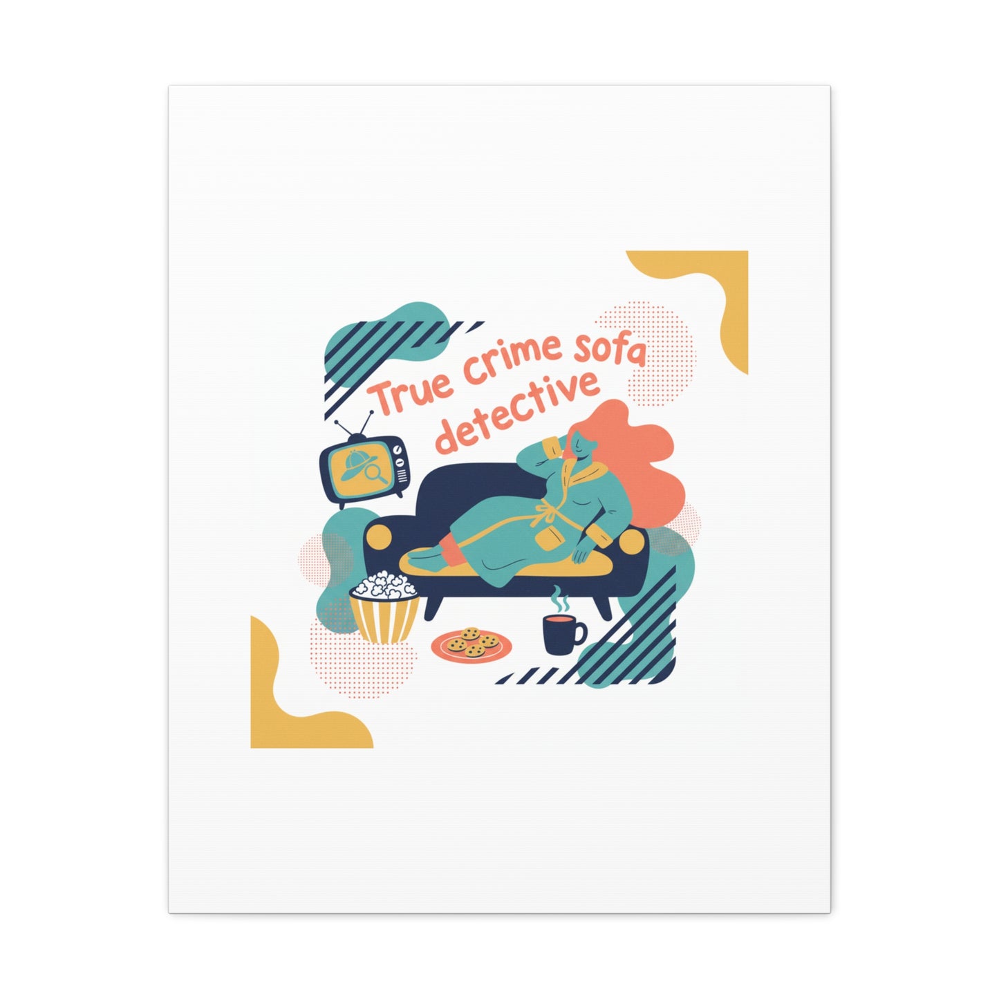 True Crime Sofa Detective Canvas