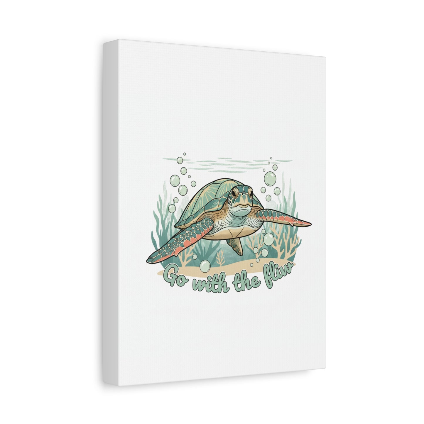 Go with the Flow Turtle Canvas