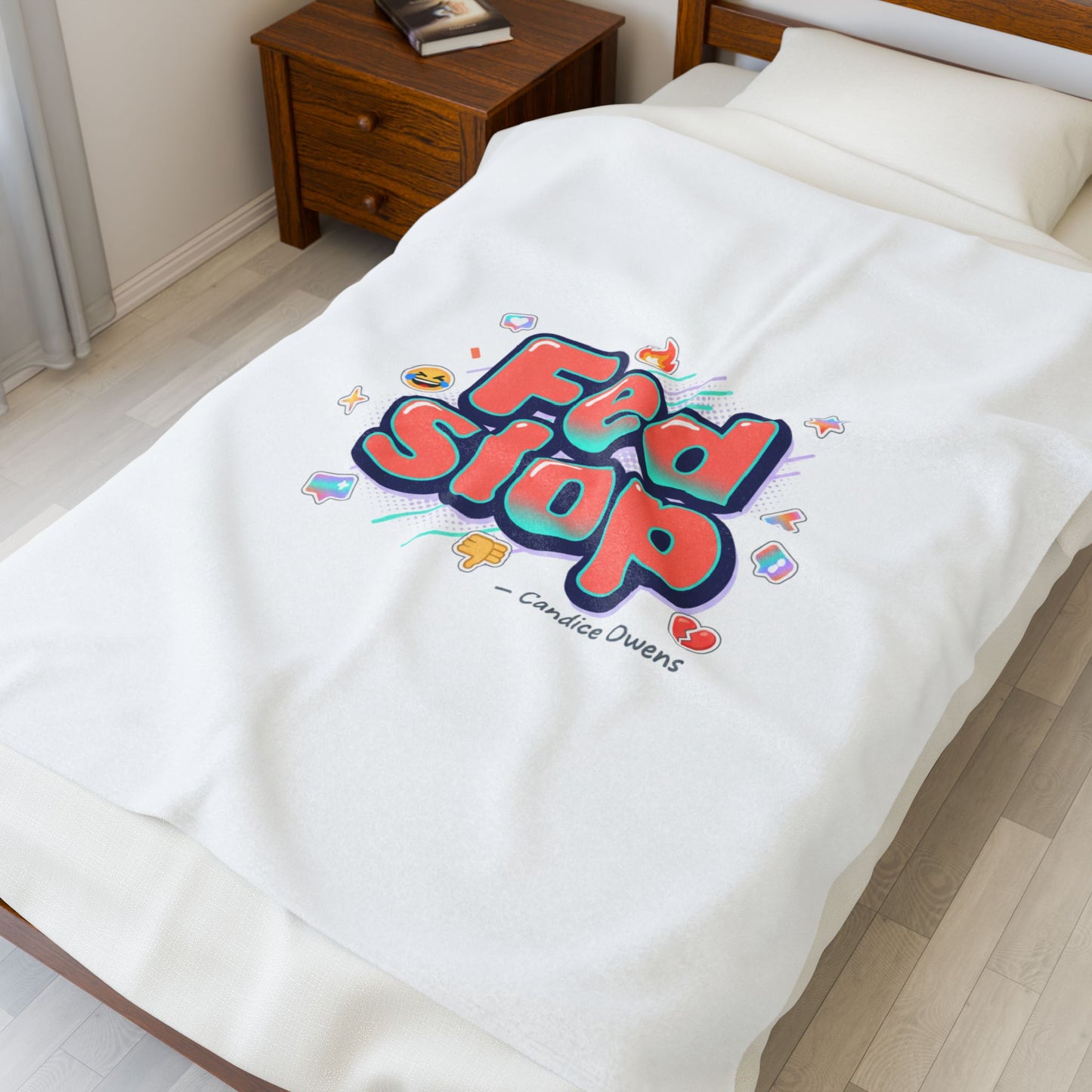 Fed Slop Phrase Blanket | Gen-Z Slang, Internet Lingo, Meme Typography