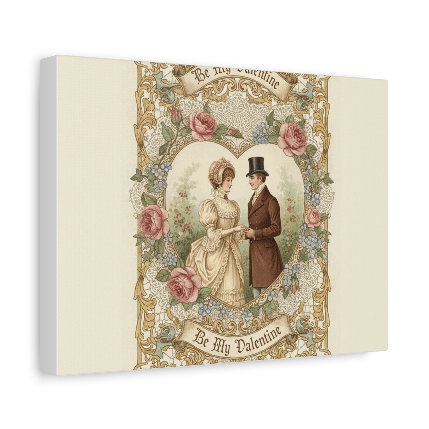 Victorian Valentine Print Canvas | Retro Americana, Vintage Romance