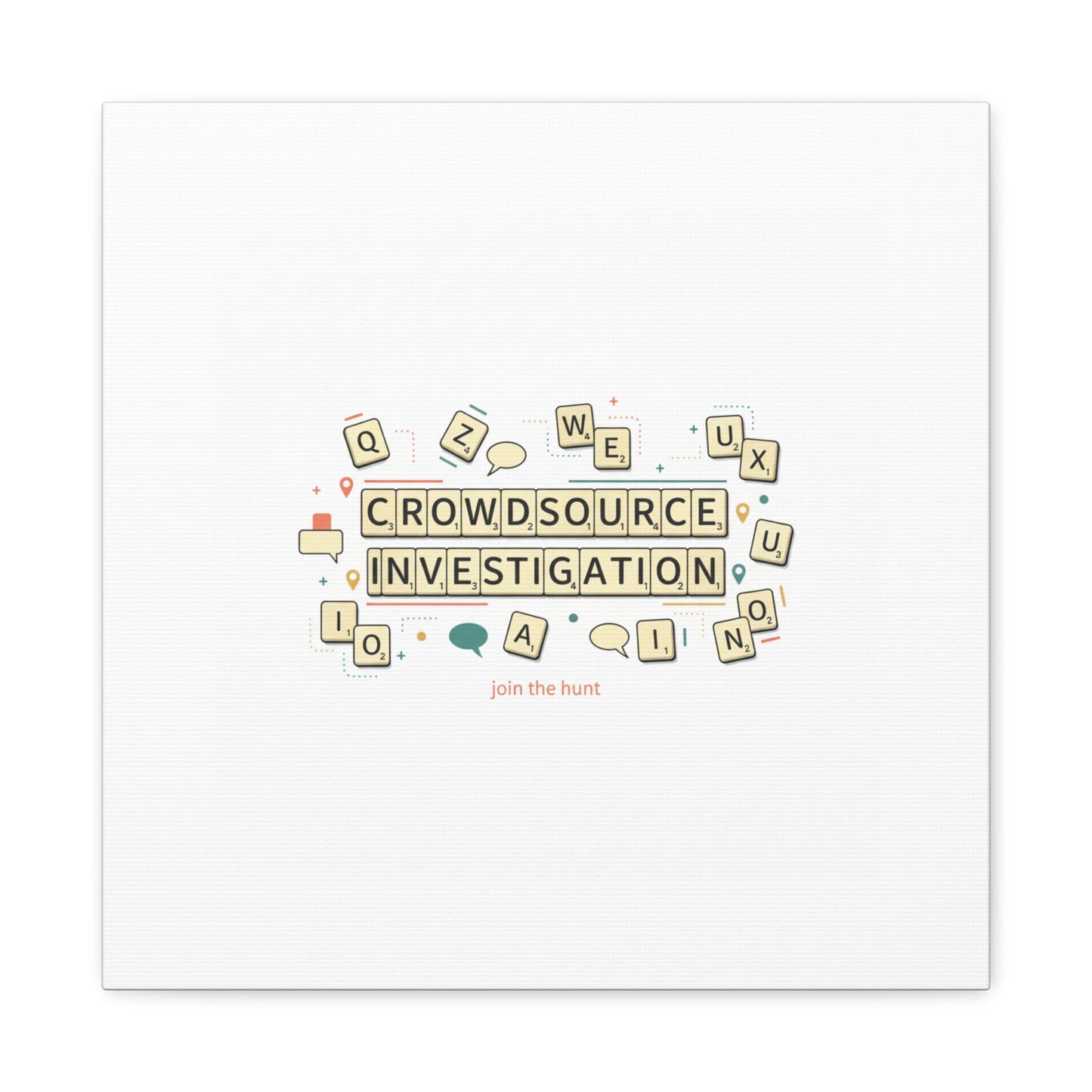 Crowdsource Investigation Canvas | Pixel Art, Gaming UI Wall Art