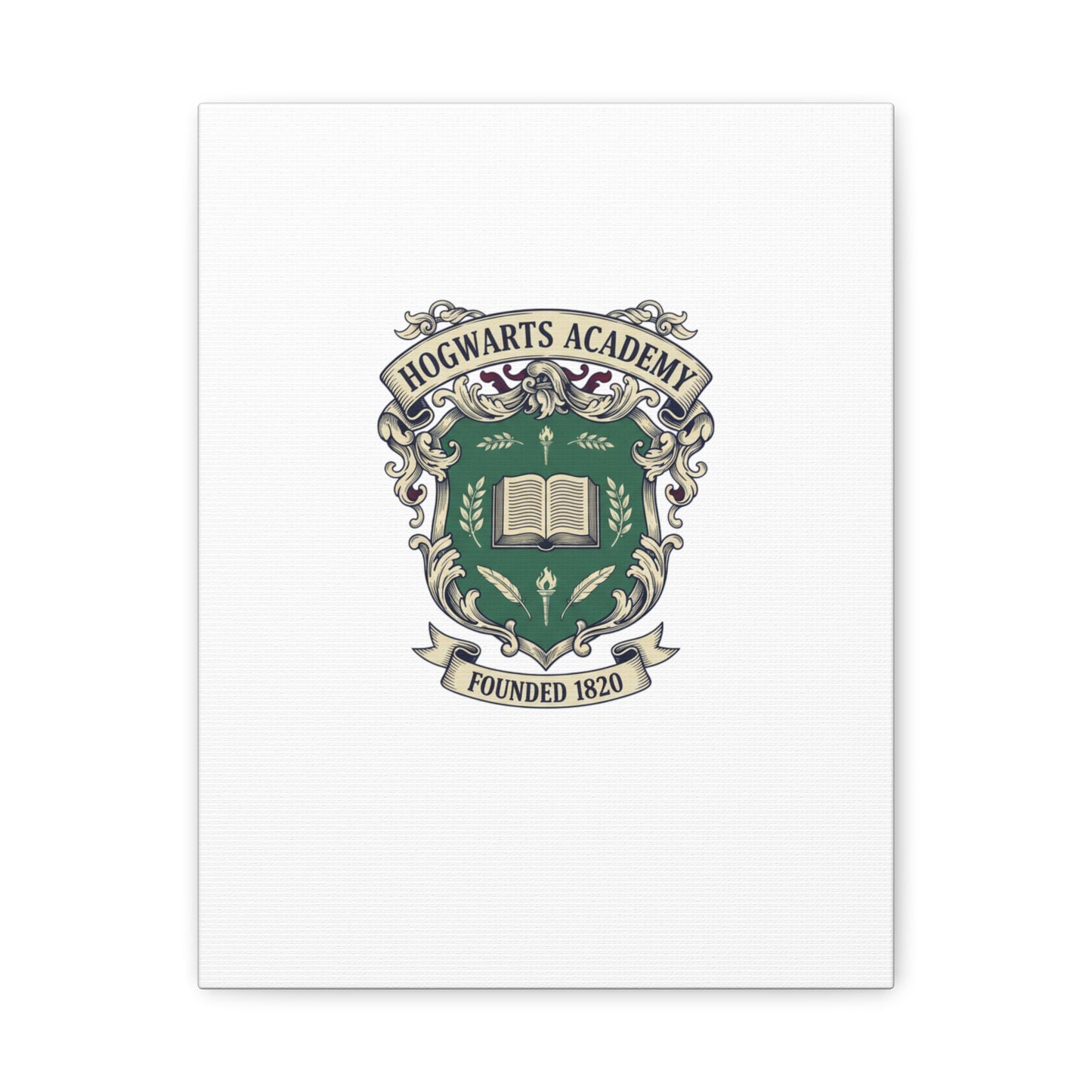 Hogwarts Ivy-Style Emblem Canvas | vintage club logo, old money crest