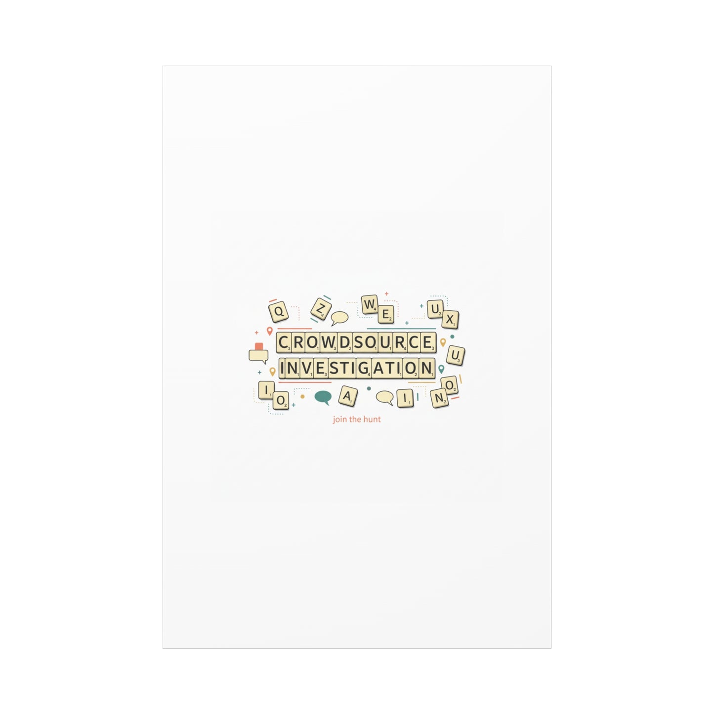 Crowdsource Investigation Canvas | Pixel Art, Gaming UI Wall Art