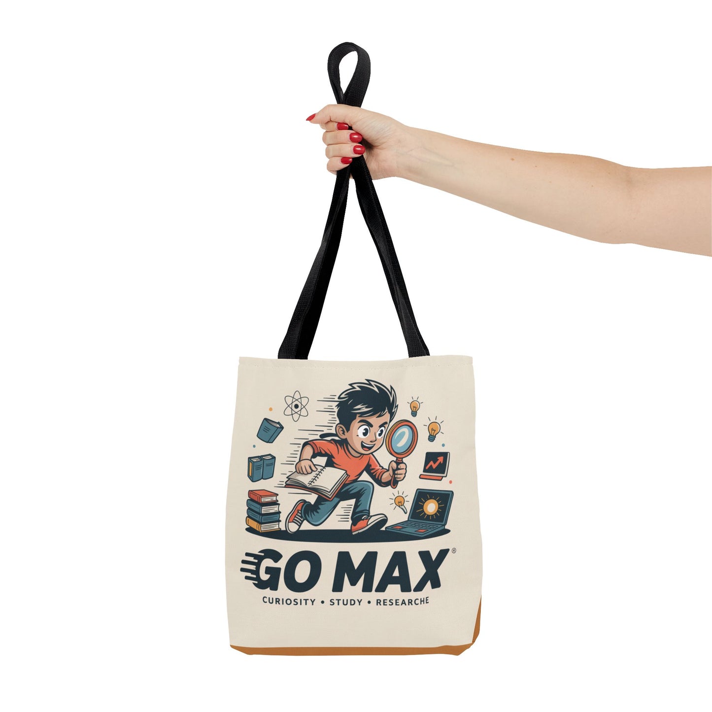 Go Max Study Tote Bag — Curiosity, Research & Learning Canvas Tote