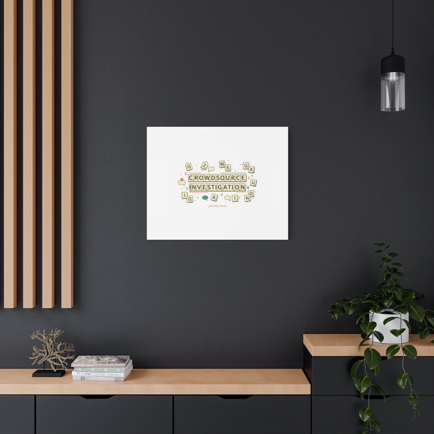 Crowdsource Investigation Canvas | Pixel Art, Gaming UI Wall Art