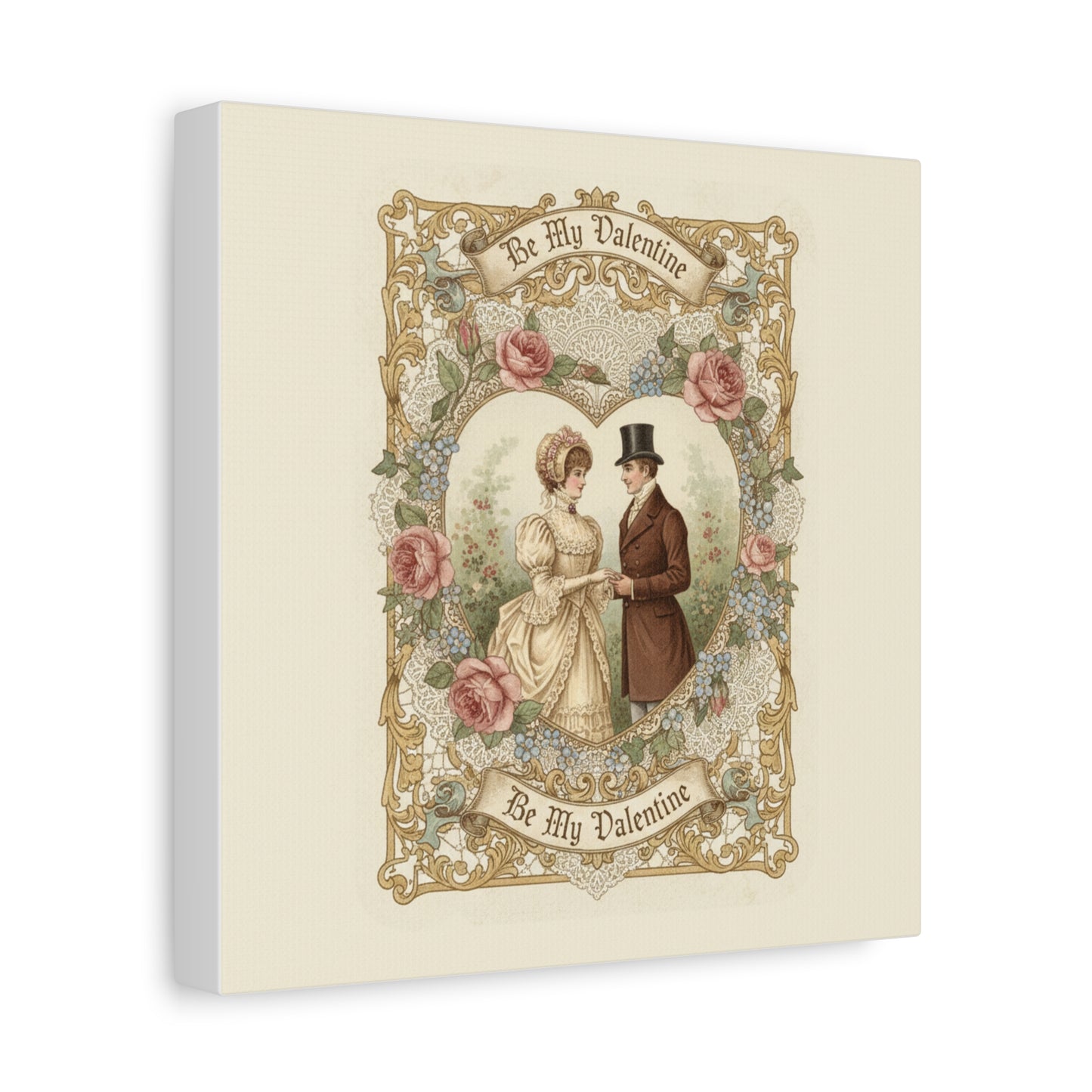 Victorian Valentine Print Canvas | Retro Americana, Vintage Romance