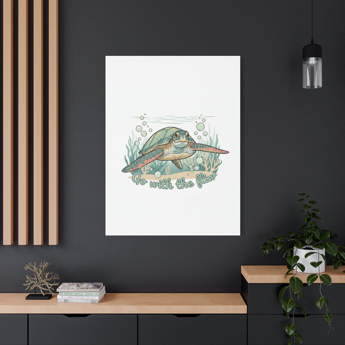 Go with the Flow Turtle Canvas