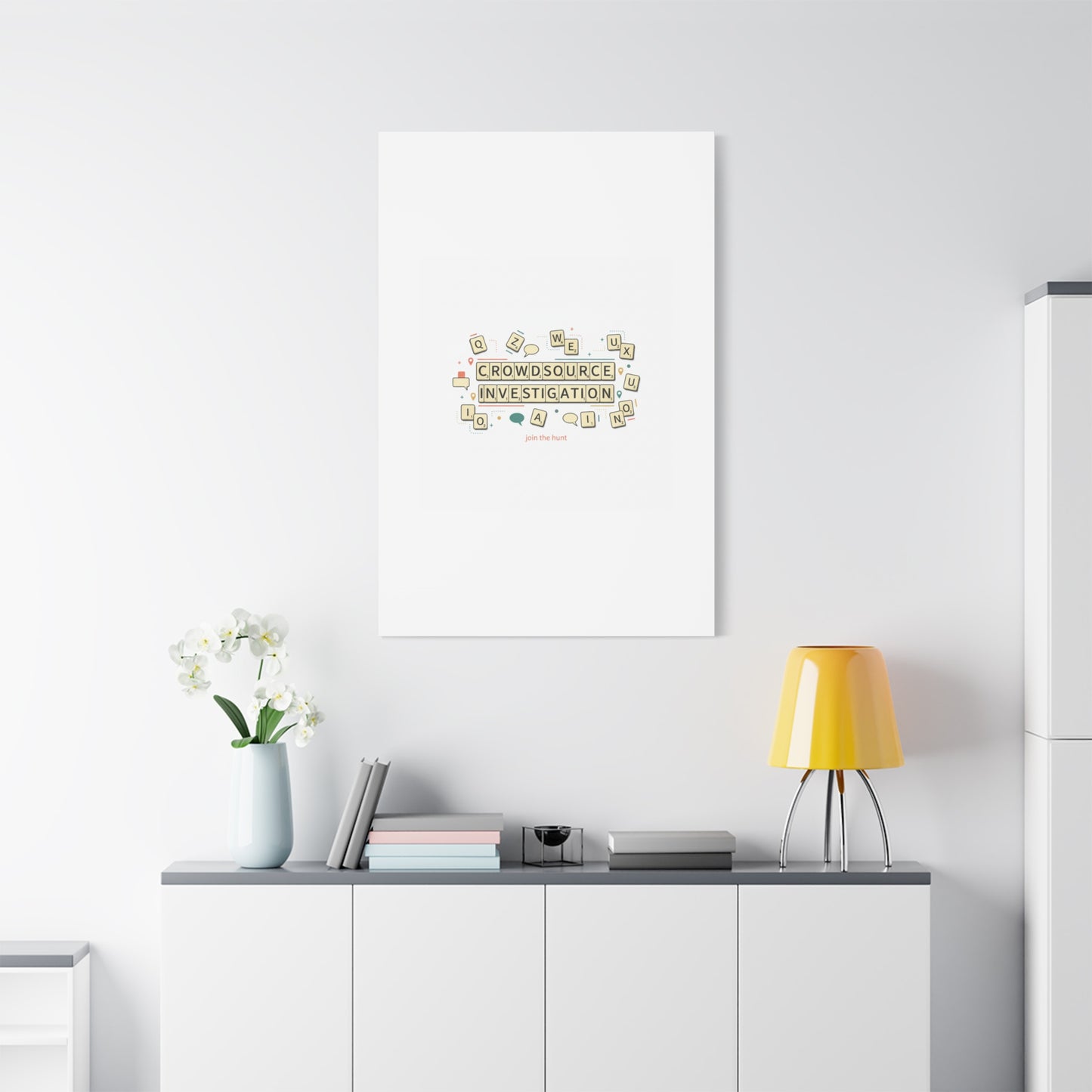 Crowdsource Investigation Canvas | Pixel Art, Gaming UI Wall Art