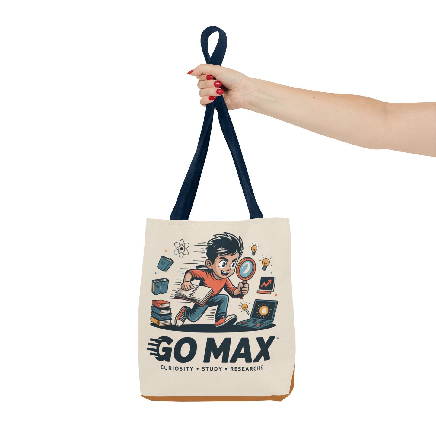 Go Max Study Tote Bag — Curiosity, Research & Learning Canvas Tote