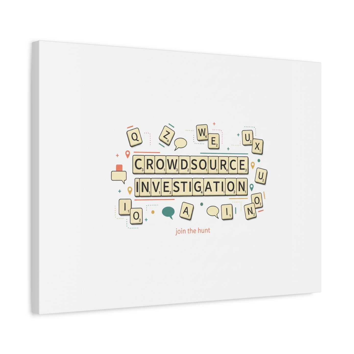 Crowdsource Investigation Canvas | Pixel Art, Gaming UI Wall Art