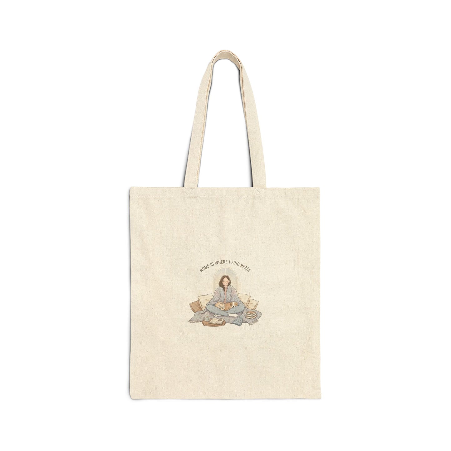 homebody at home tote | introvert cozy winter, book lover canvas
