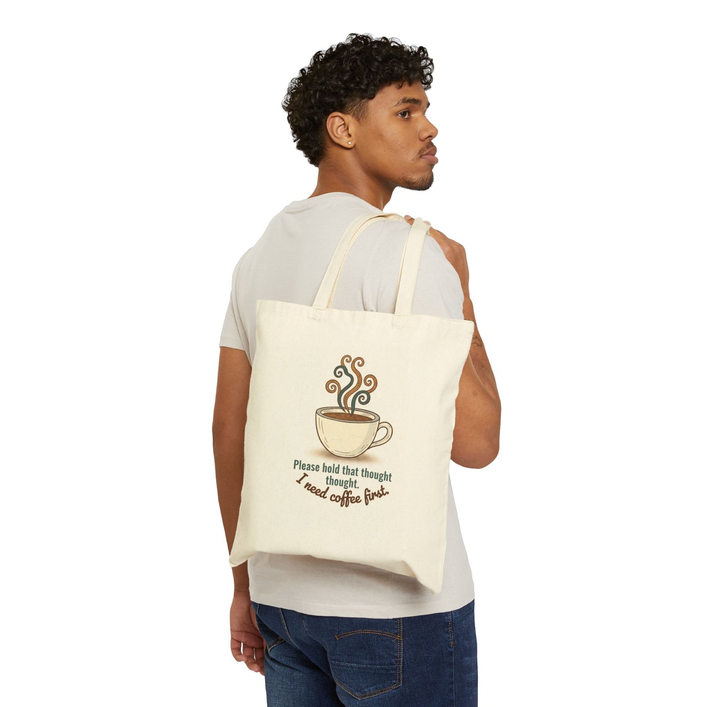 Coffee Cup Illustration Tote | coffee lover, tea time, caffeine crew