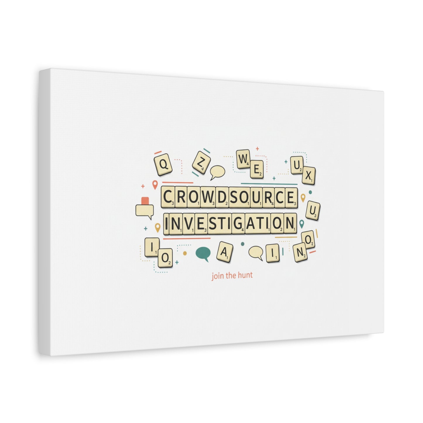 Crowdsource Investigation Canvas | Pixel Art, Gaming UI Wall Art