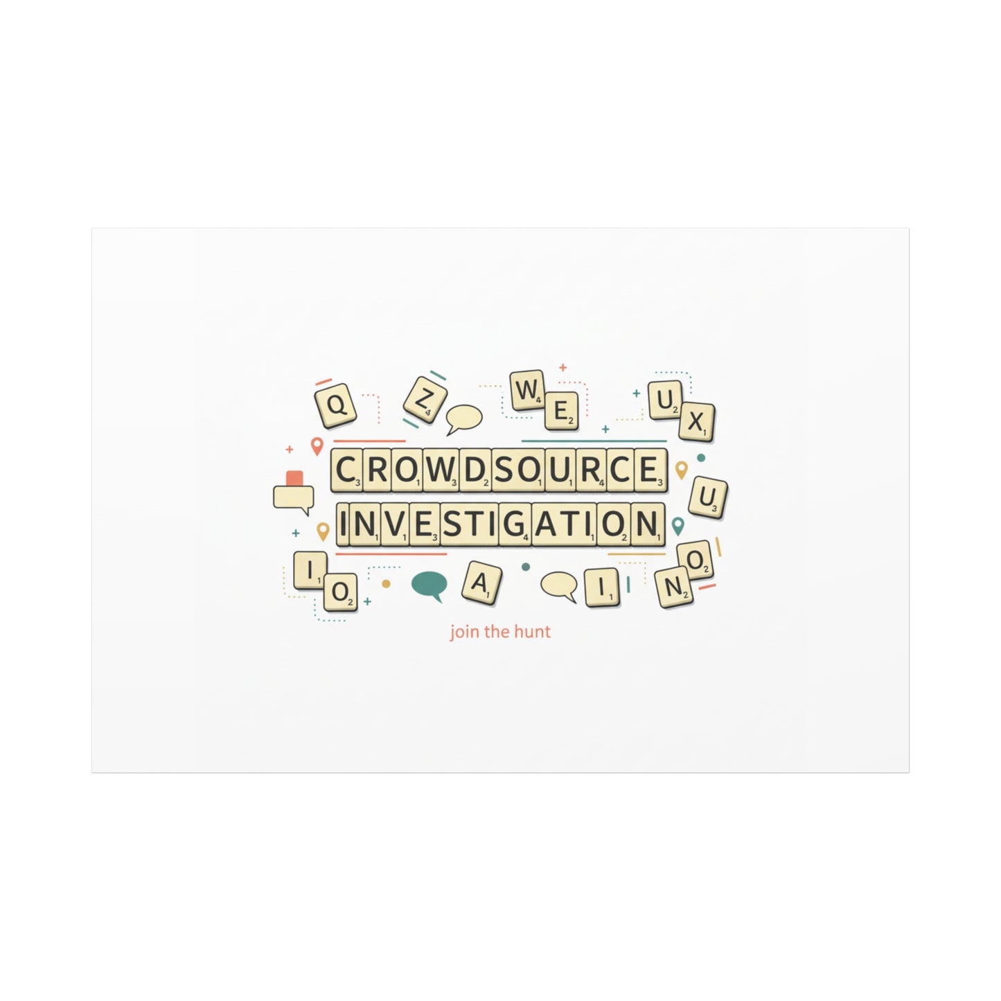 Crowdsource Investigation Canvas | Pixel Art, Gaming UI Wall Art