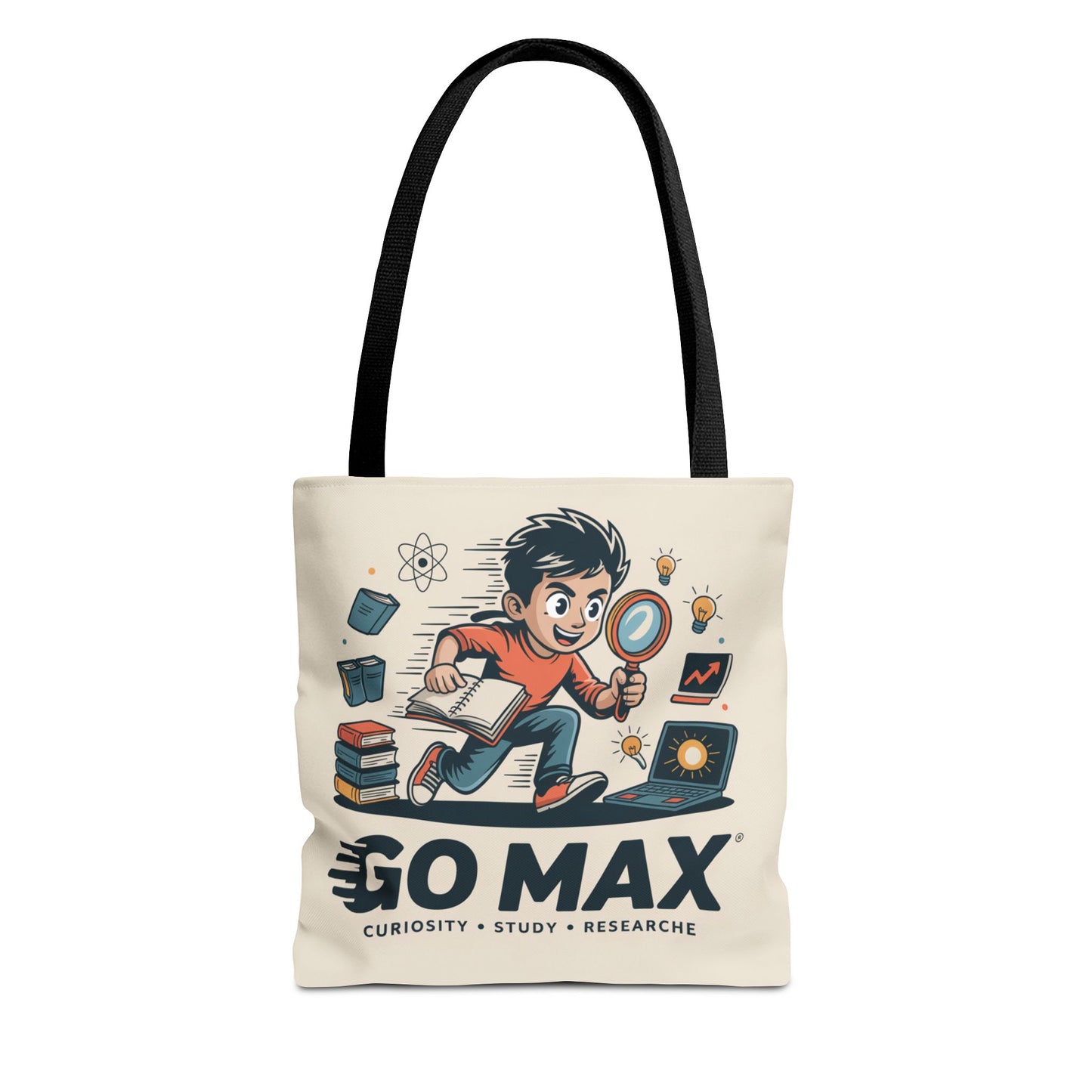 Go Max Study Tote Bag — Curiosity, Research & Learning Canvas Tote