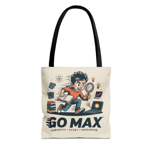 Go Max Study Tote Bag — Curiosity, Research & Learning Canvas Tote
