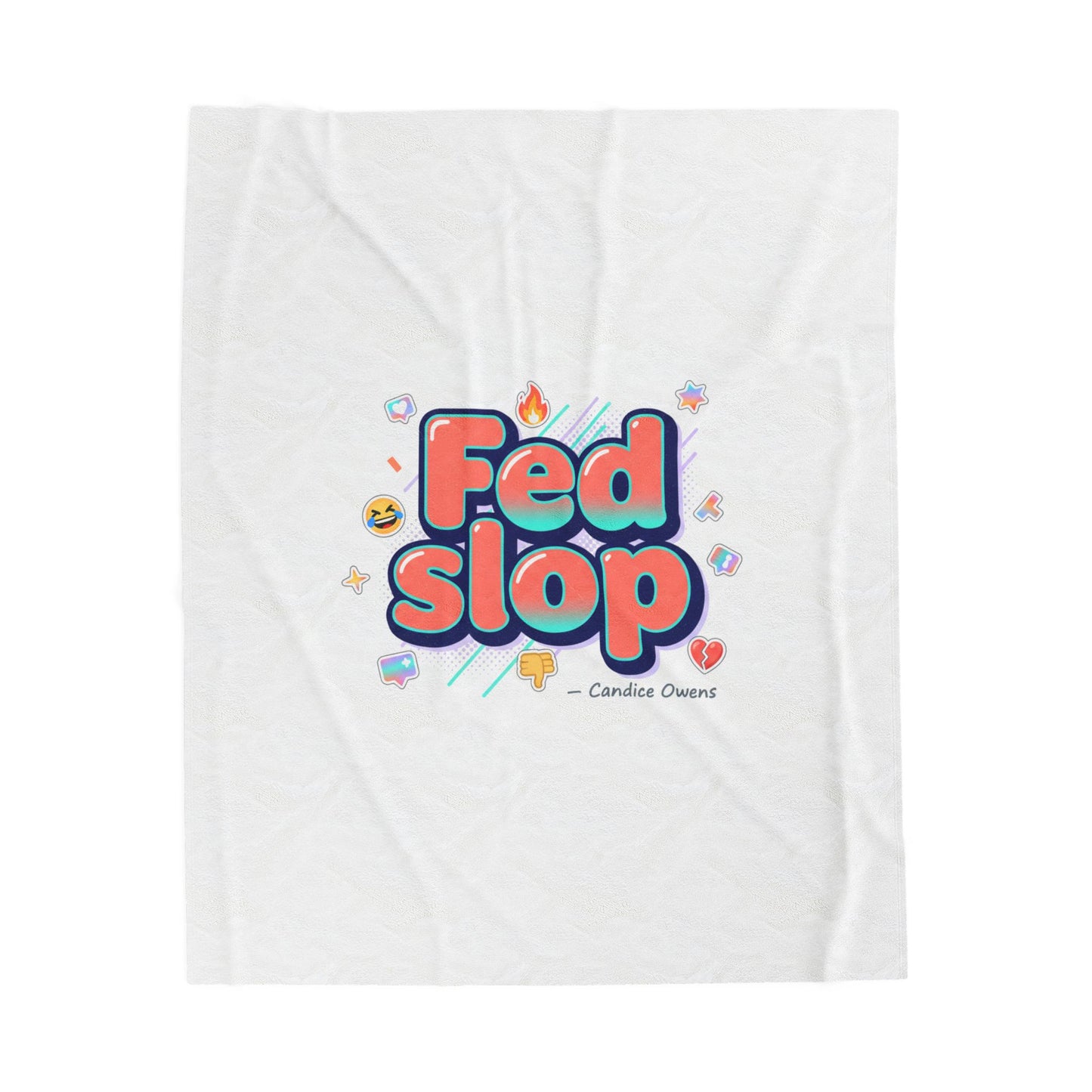 Fed Slop Phrase Blanket | Gen-Z Slang, Internet Lingo, Meme Typography