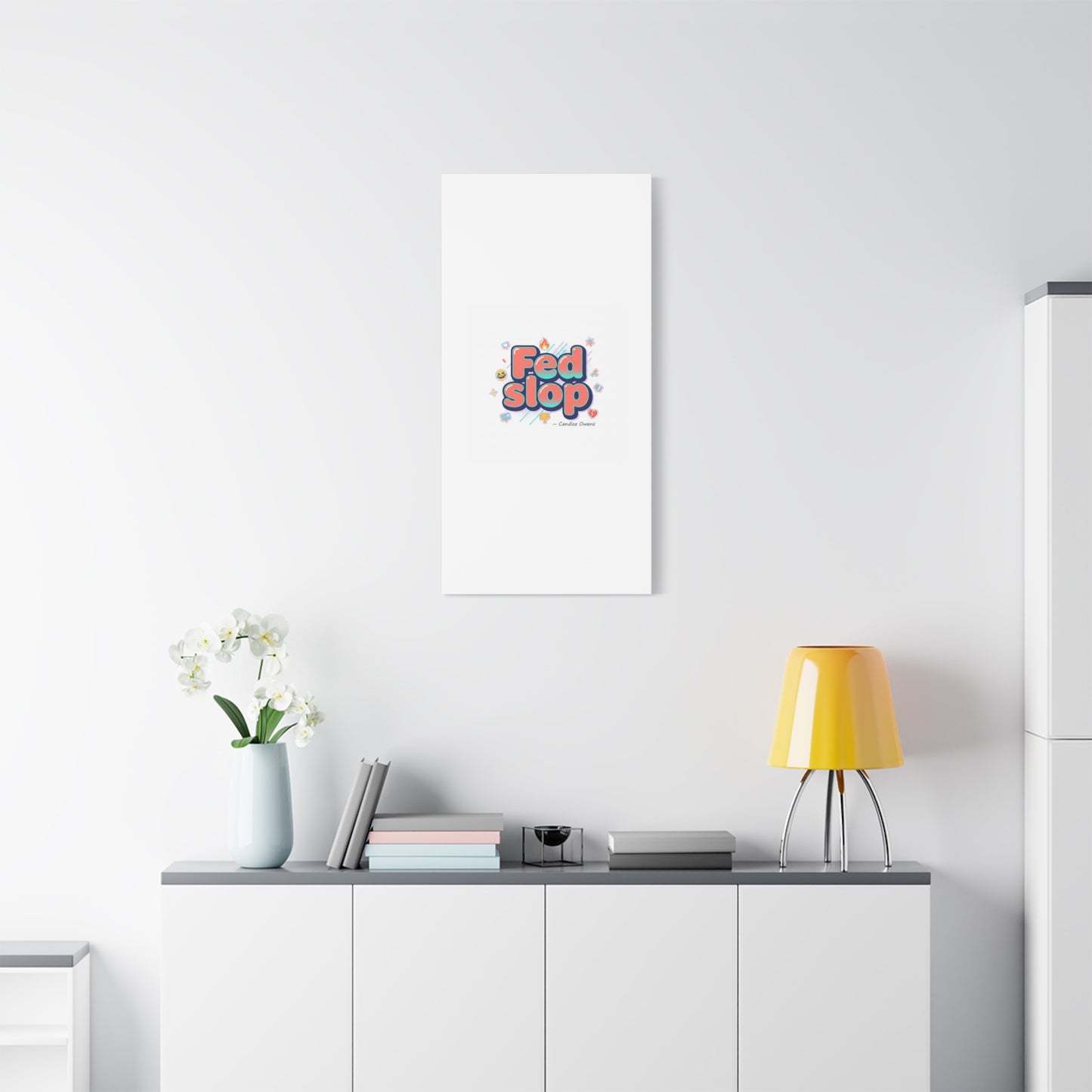 Fed Slop Canvas, Stretched Matte Print | Gen-Z Slang, Meme Text
