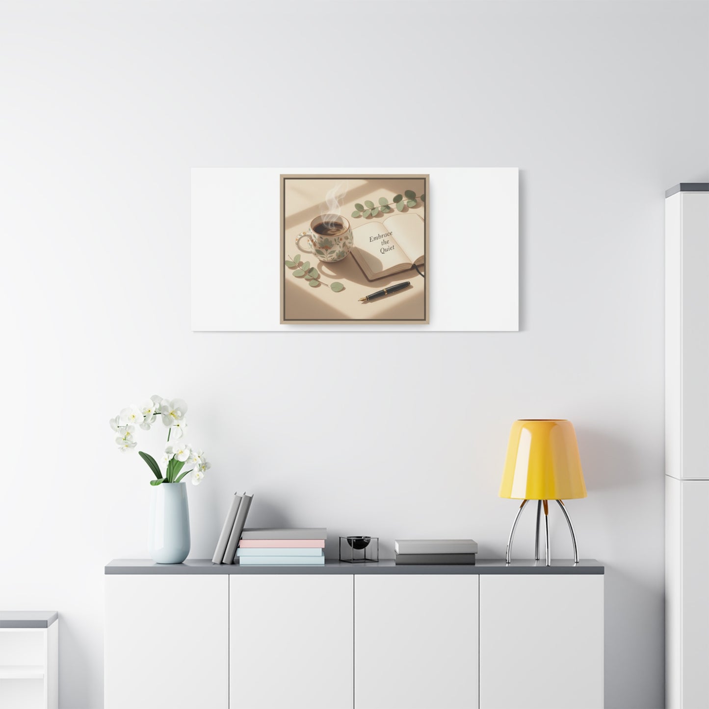 embrace the quiet canvas | morning routine art, sunrise decor