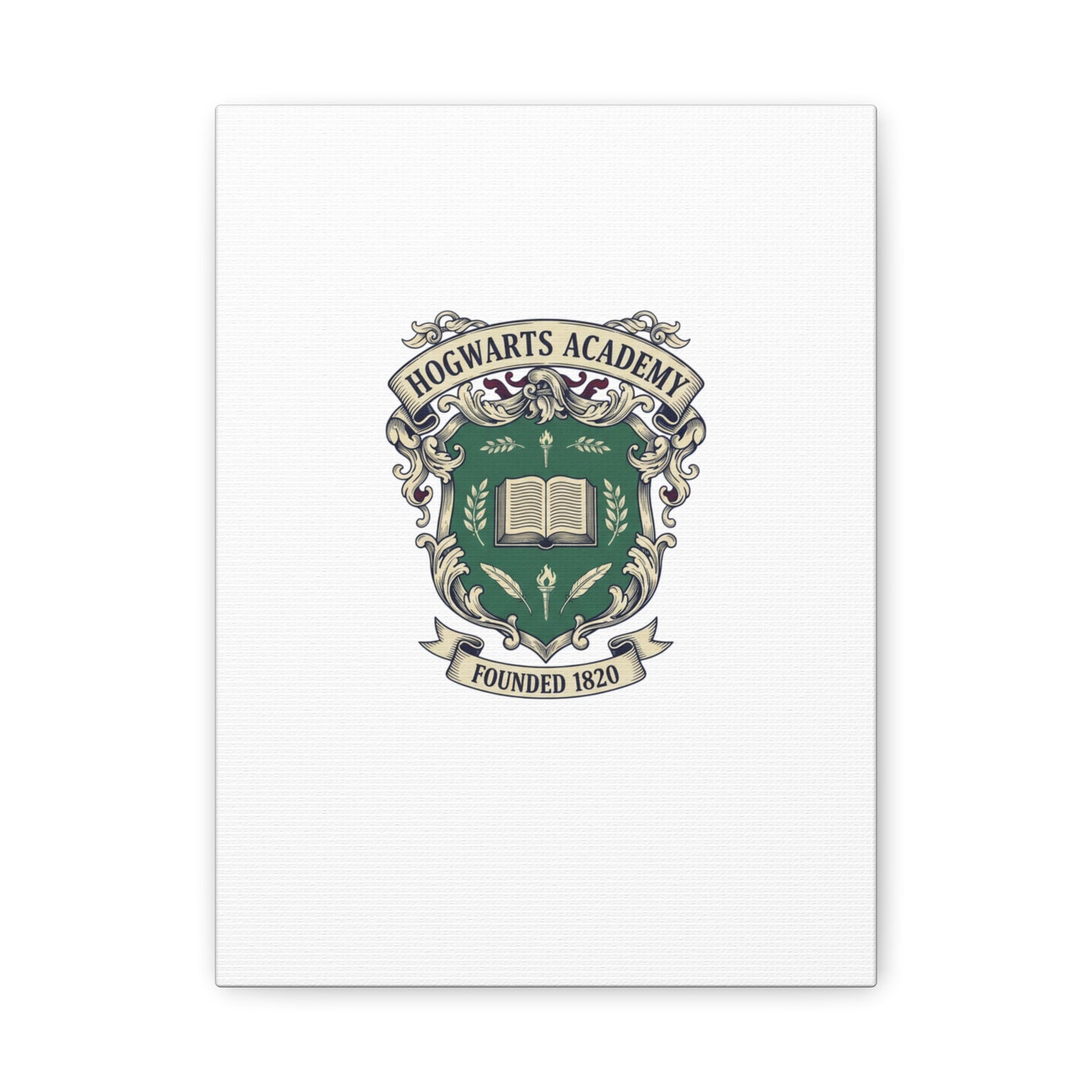 Hogwarts Ivy-Style Emblem Canvas | vintage club logo, old money crest