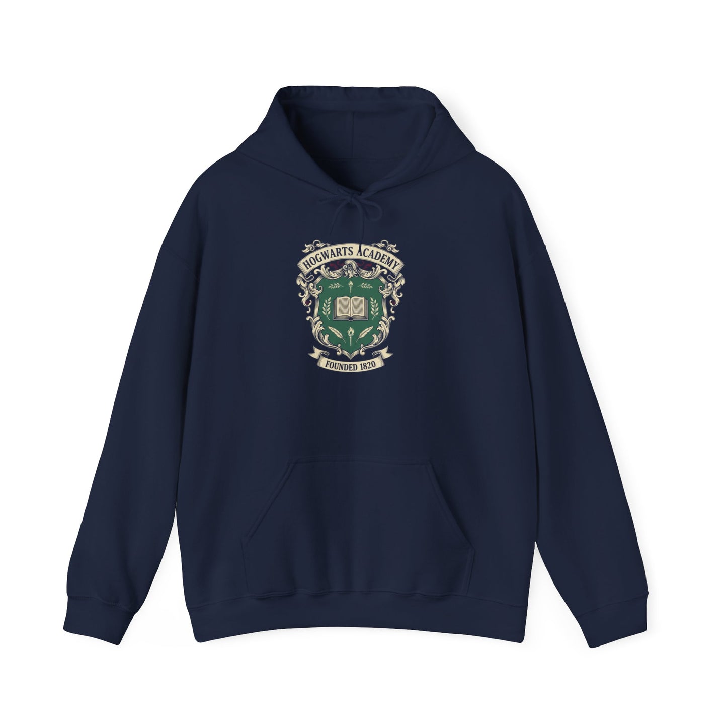 Hogwarts Old Money Ivy-Style Emblem Hoodie | collegiate crest, vintage club logo