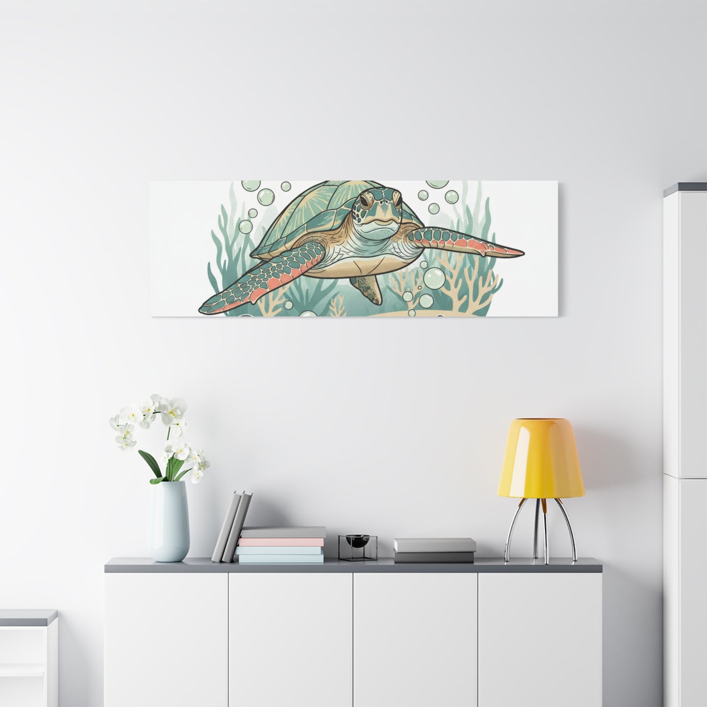Go with the Flow Turtle Canvas