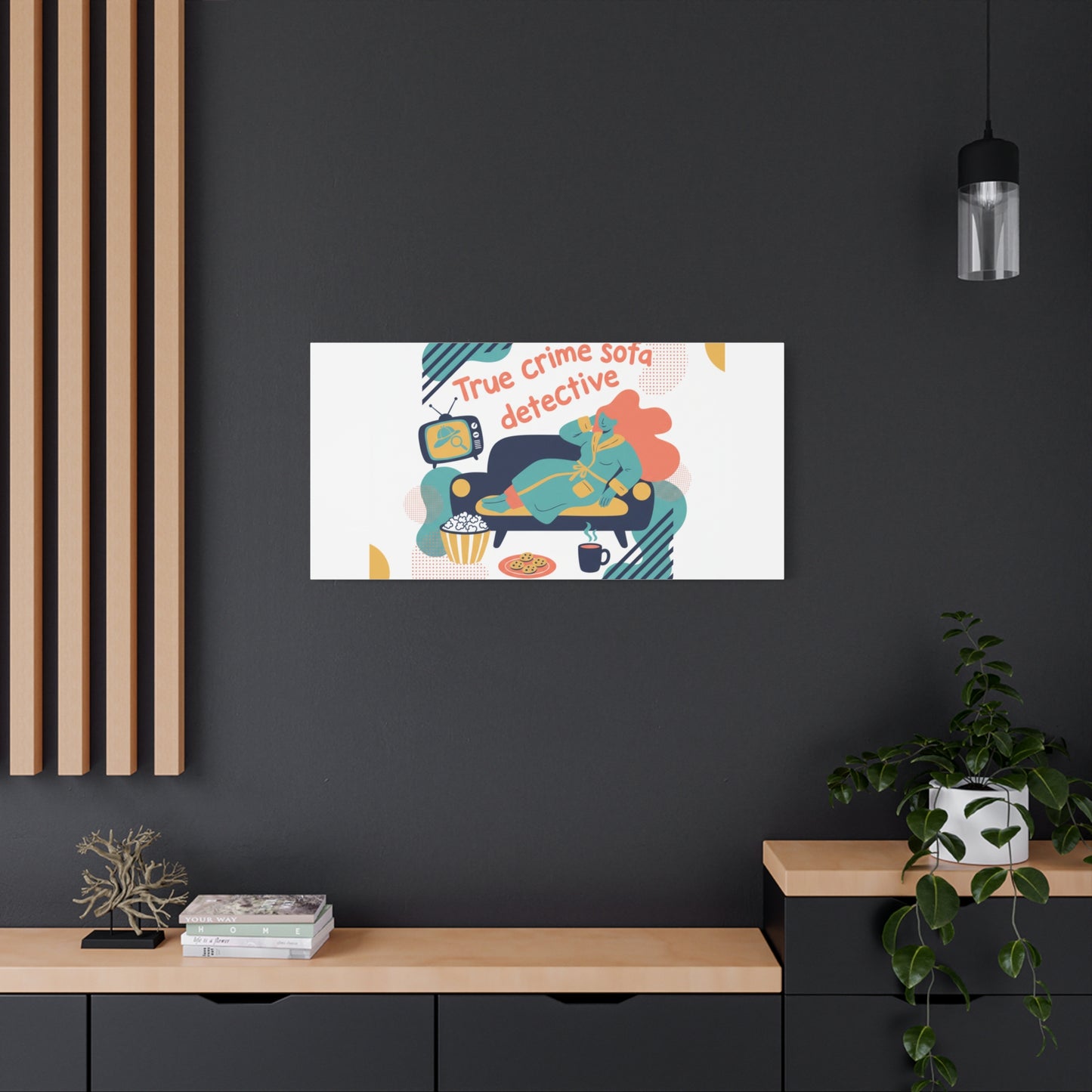 True Crime Sofa Detective Canvas