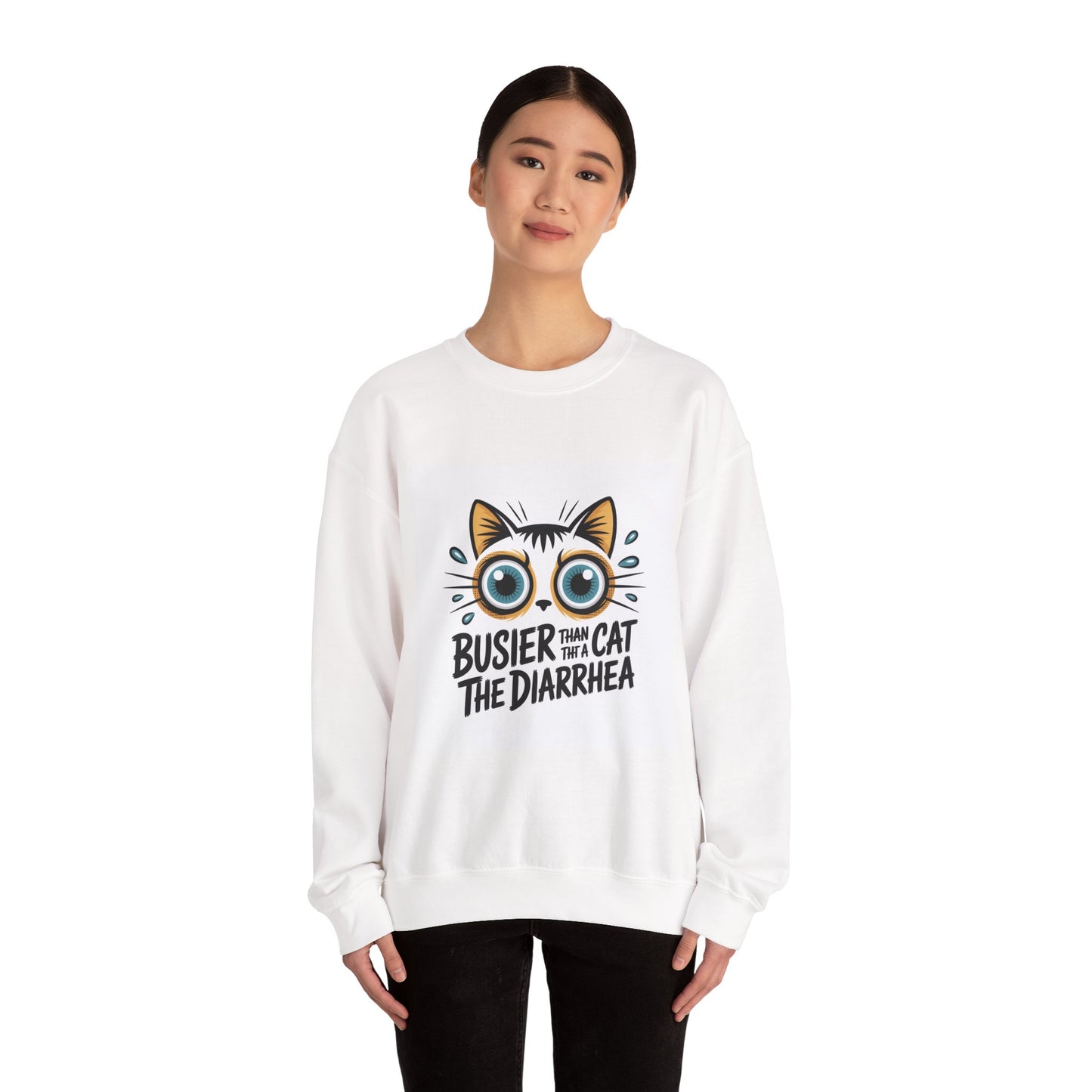 Funny Cat Illustration Sweatshirt