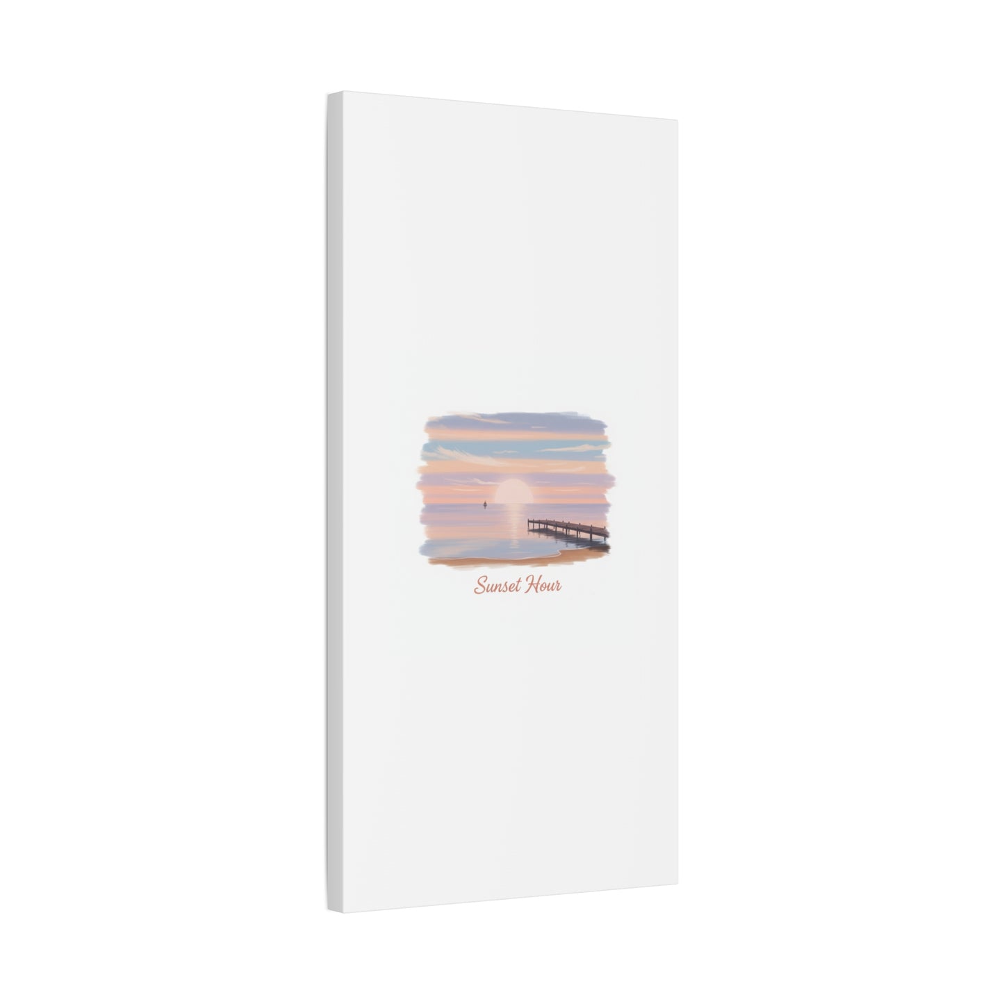Sunset Hour Canvas, Matte Stretched 1.25" | Minimal Luxe Gold Accent