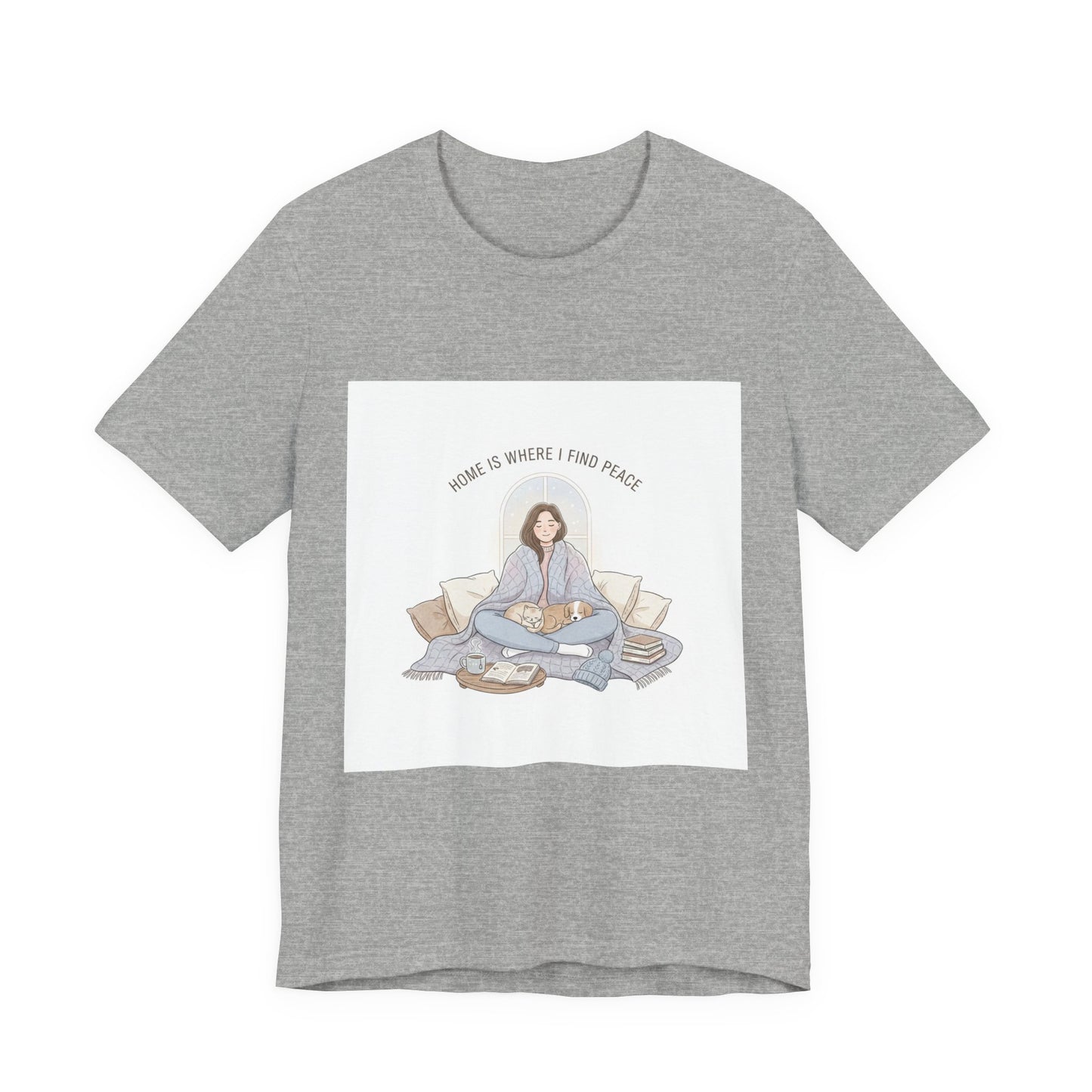 Home Is Where I Find Peace Tee | Introvert Homebody, Cozy Winter Shirt