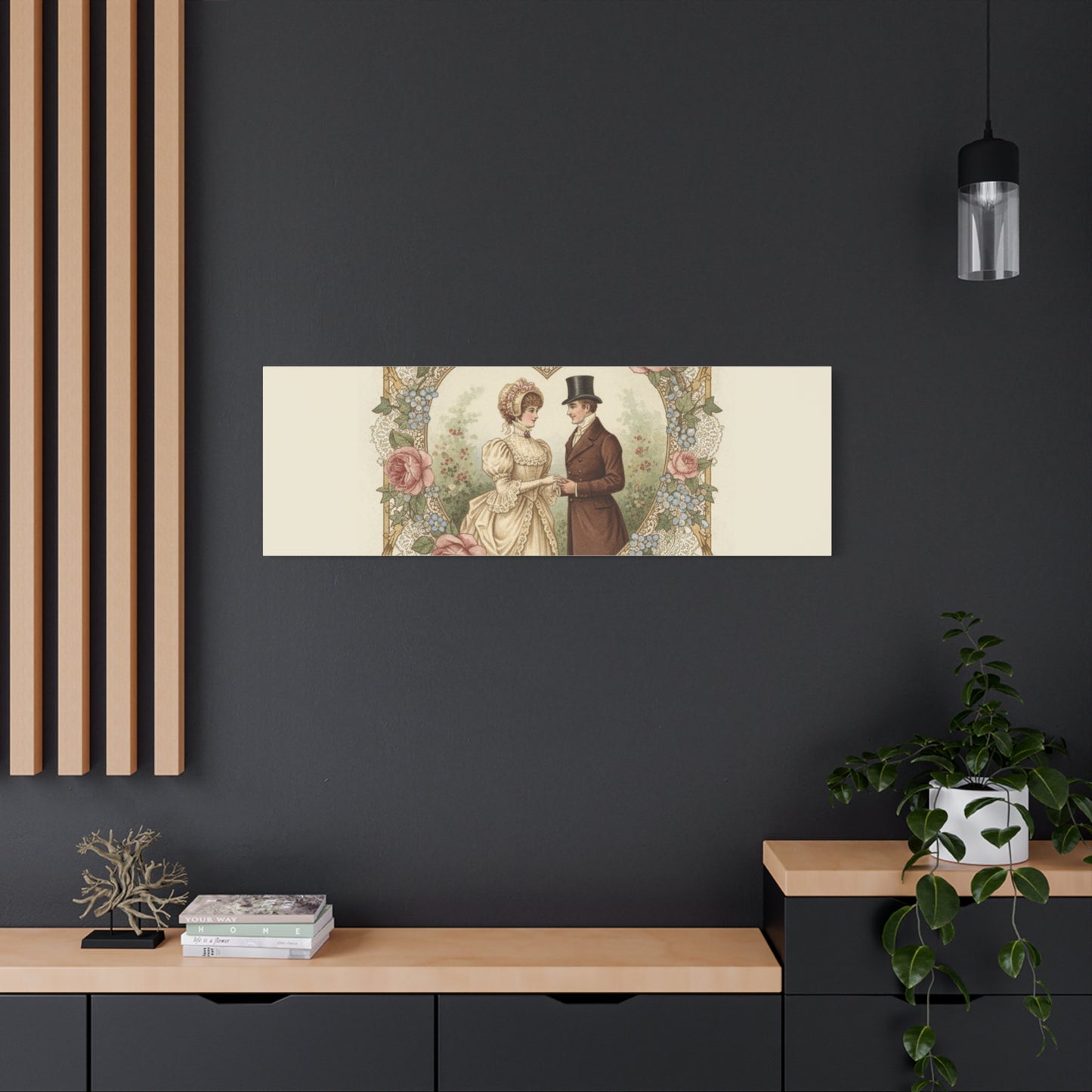 Victorian Valentine Print Canvas | Retro Americana, Vintage Romance