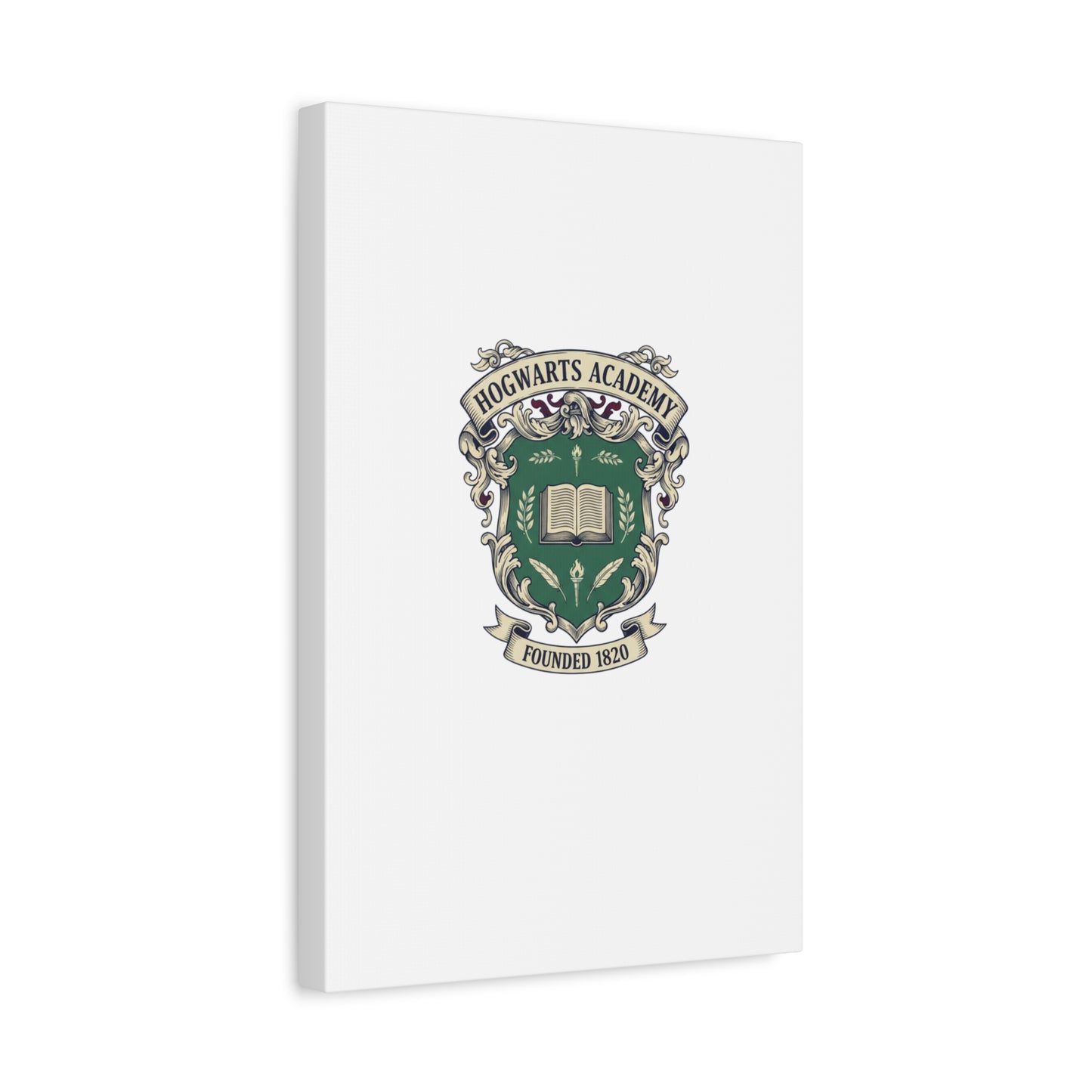 Hogwarts Ivy-Style Emblem Canvas | vintage club logo, old money crest
