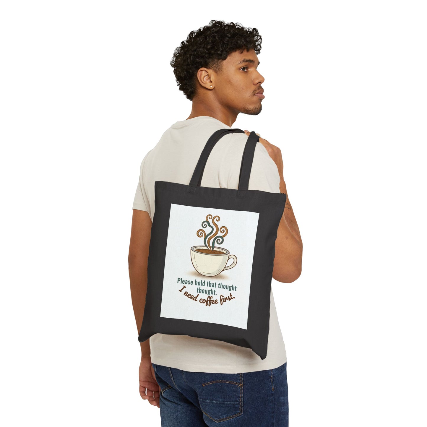 Coffee Cup Illustration Tote | coffee lover, tea time, caffeine crew