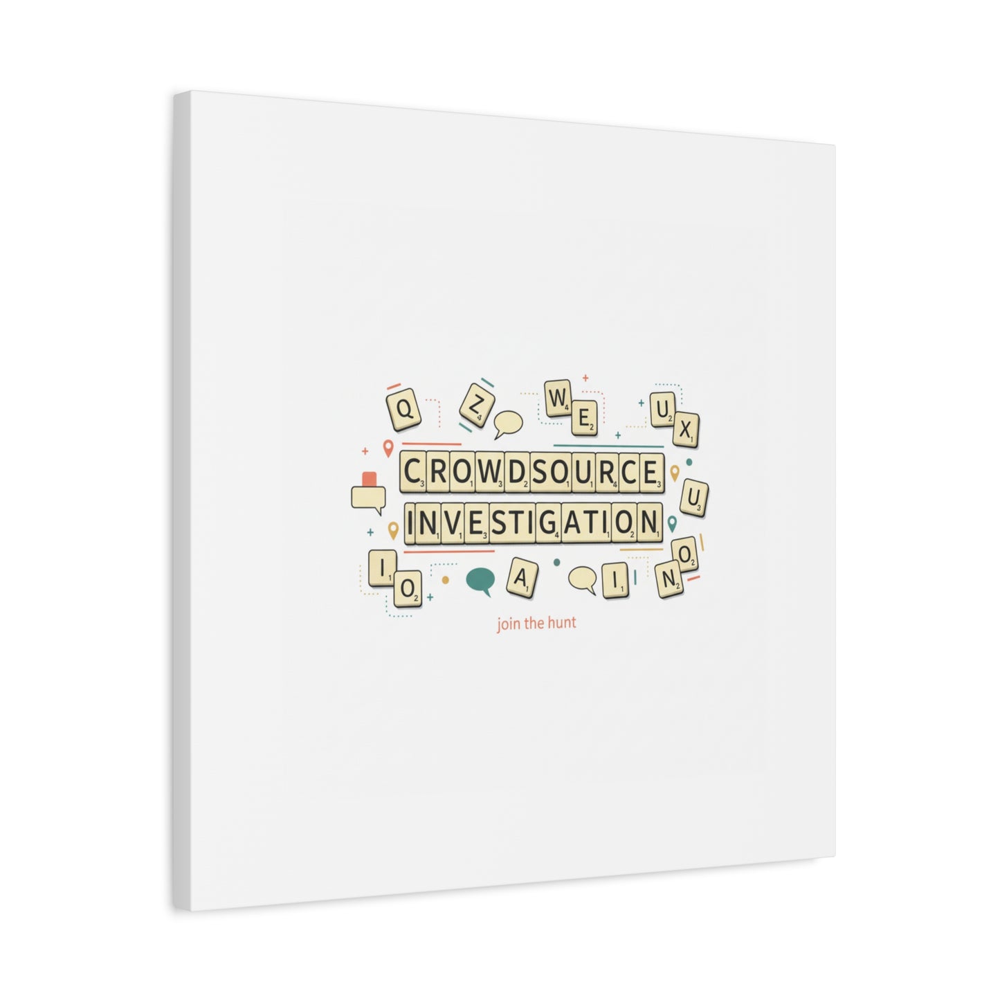Crowdsource Investigation Canvas | Pixel Art, Gaming UI Wall Art