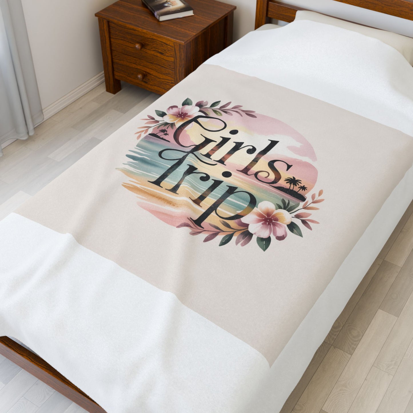 Girls Trip  Blanket | pastel travel design, gentle affirmation