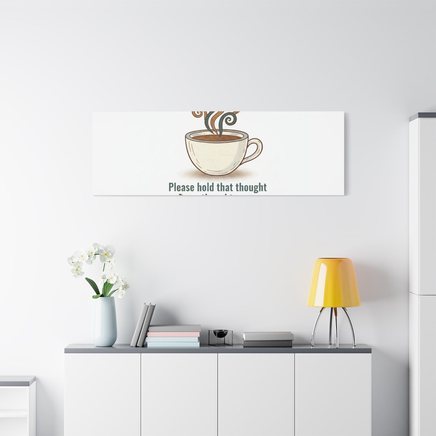 I Need Coffee First Canvas | Coffee Lover Wall Art, Cozy Drink Decor