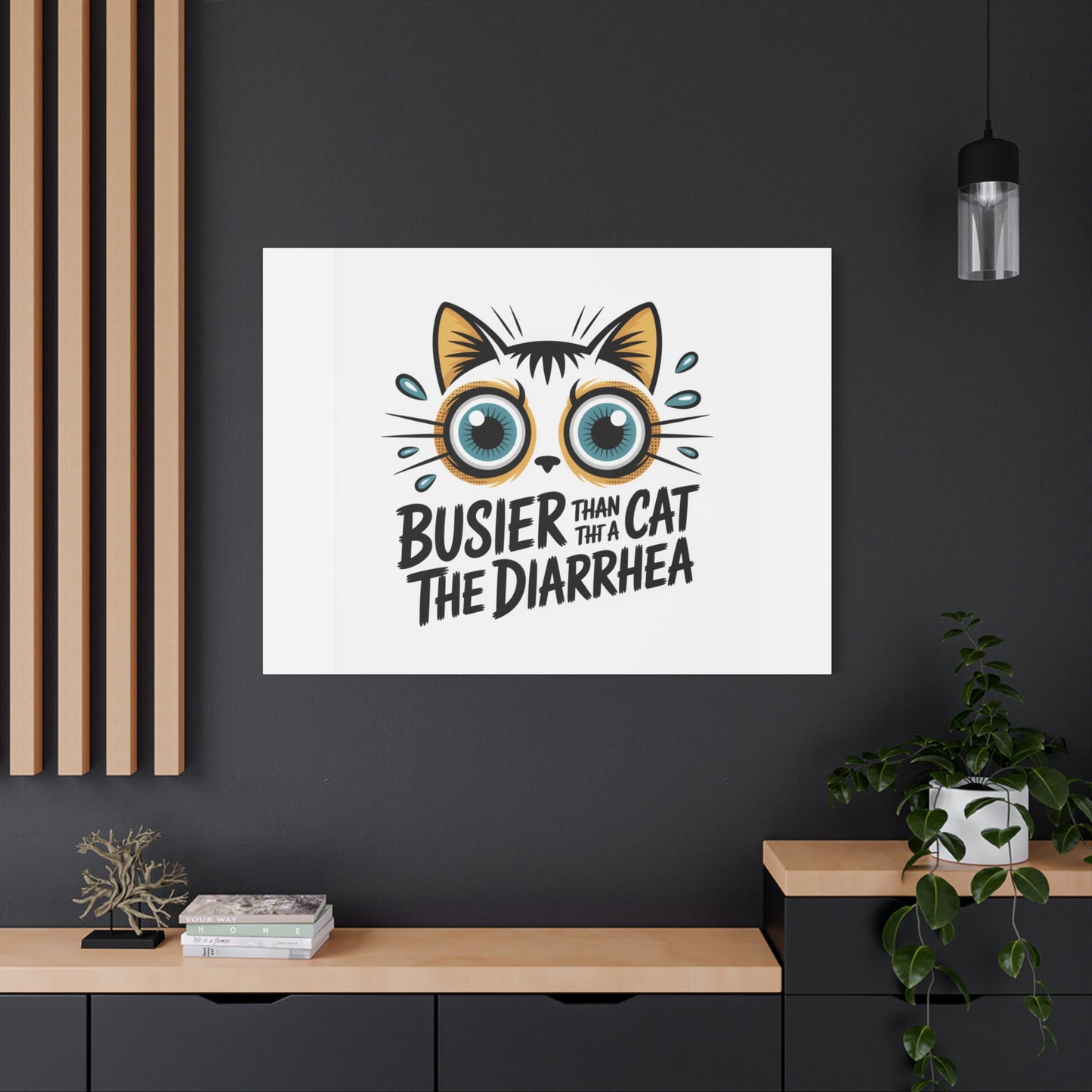 Humorous Cat  Canvas Wall Art