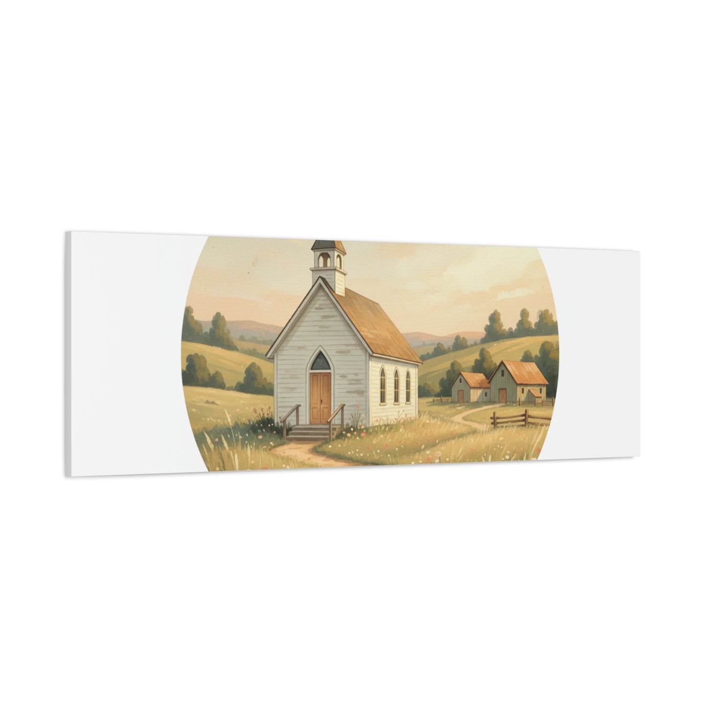 Country Church Matte Canvas, Stretched, 1.25"