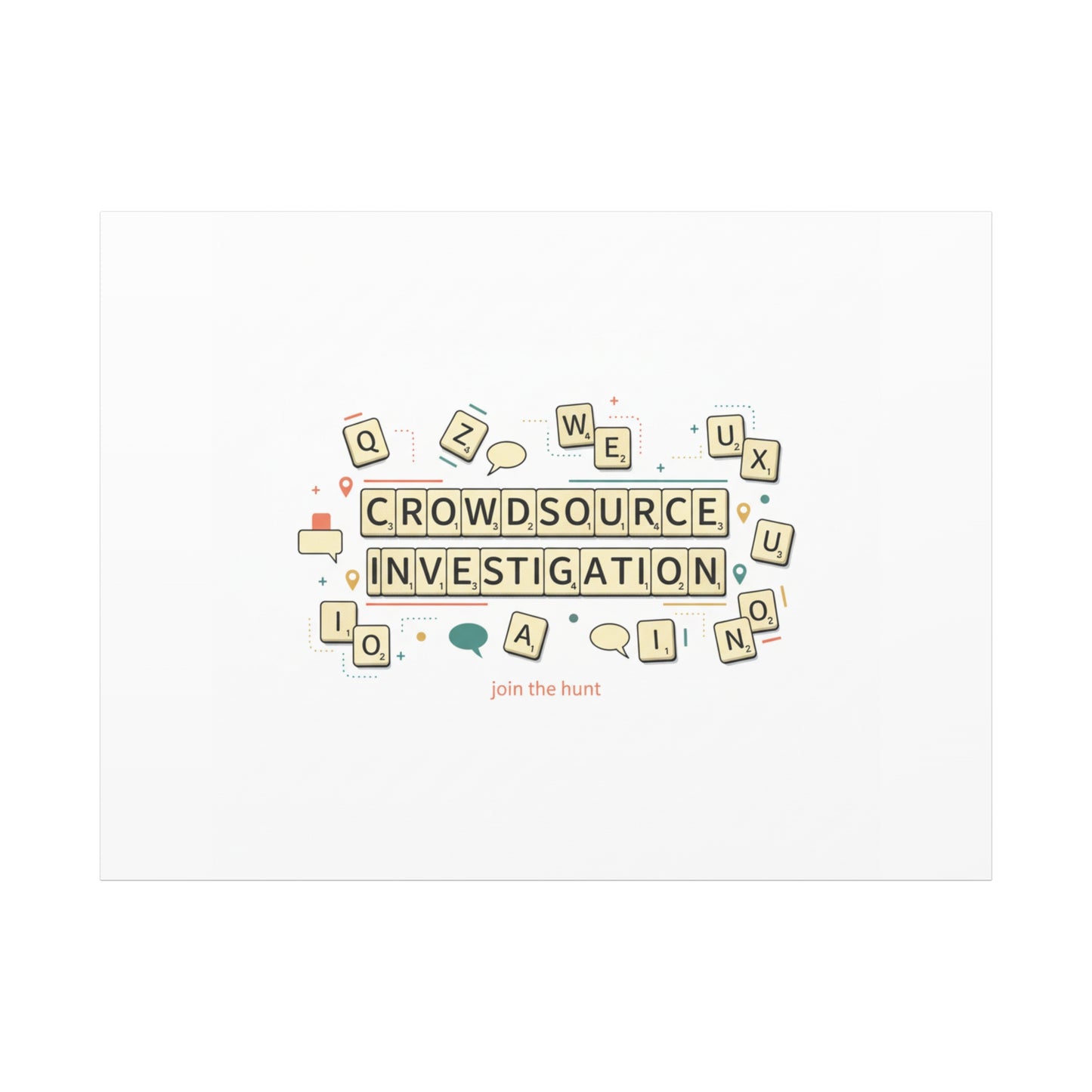 Crowdsource Investigation Canvas | Pixel Art, Gaming UI Wall Art
