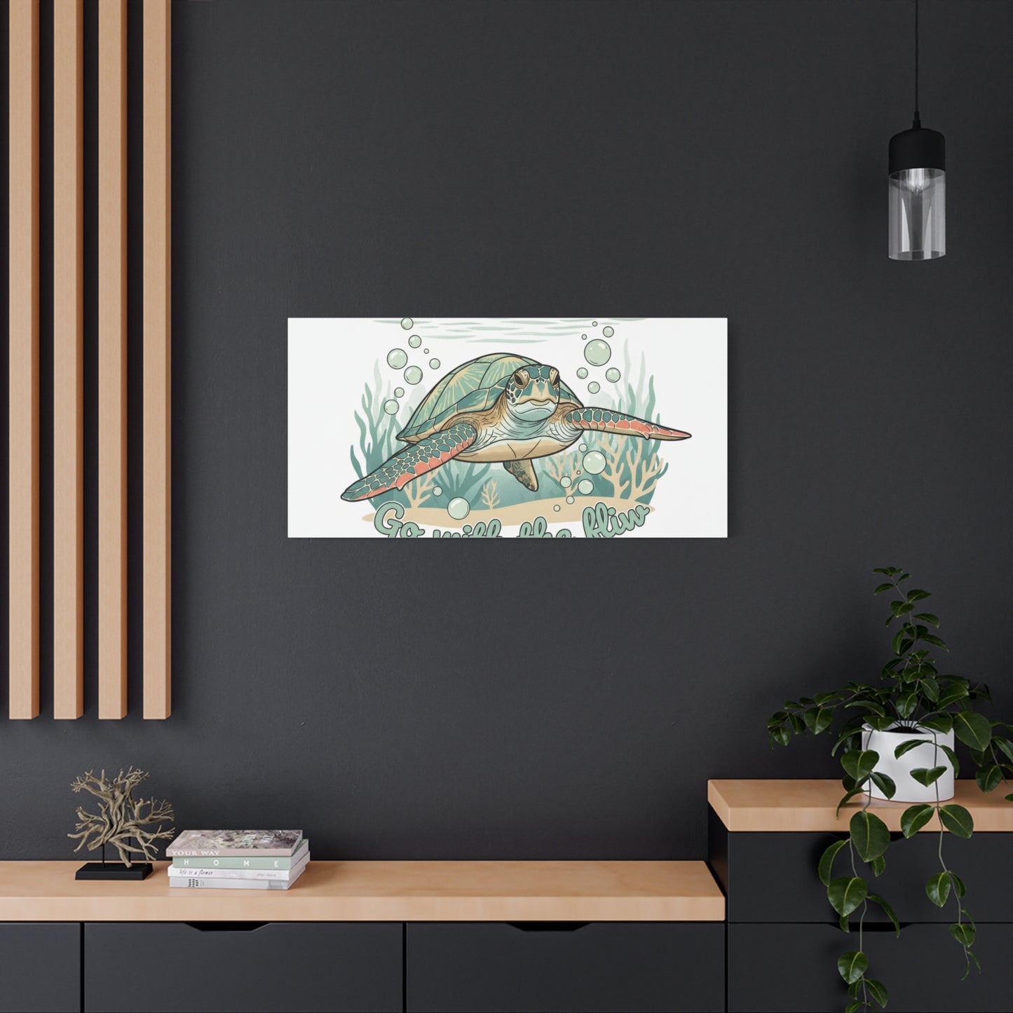 Go with the Flow Turtle Canvas