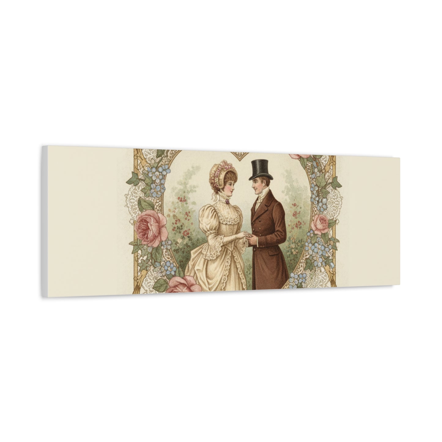Victorian Valentine Print Canvas | Retro Americana, Vintage Romance