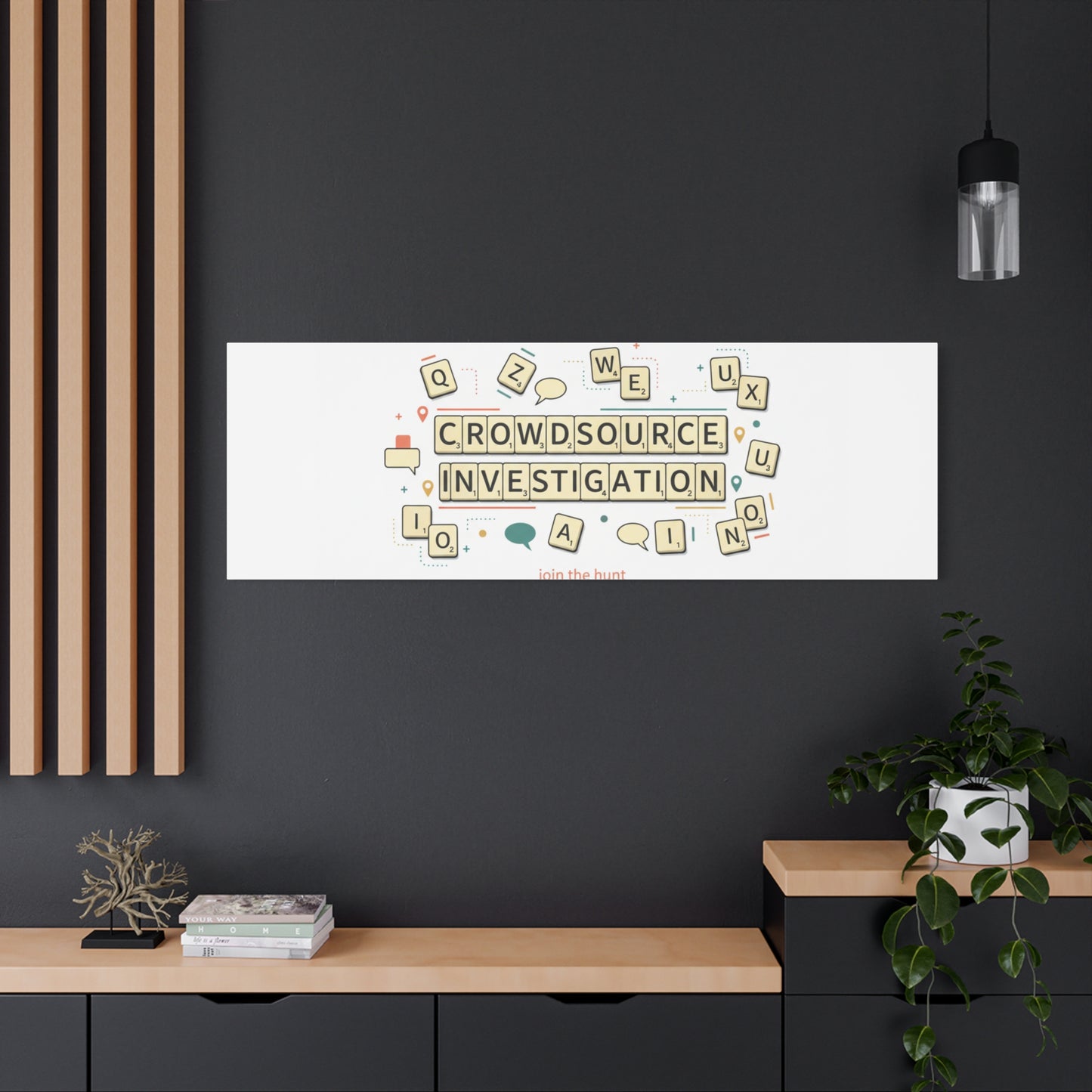 Crowdsource Investigation Canvas | Pixel Art, Gaming UI Wall Art