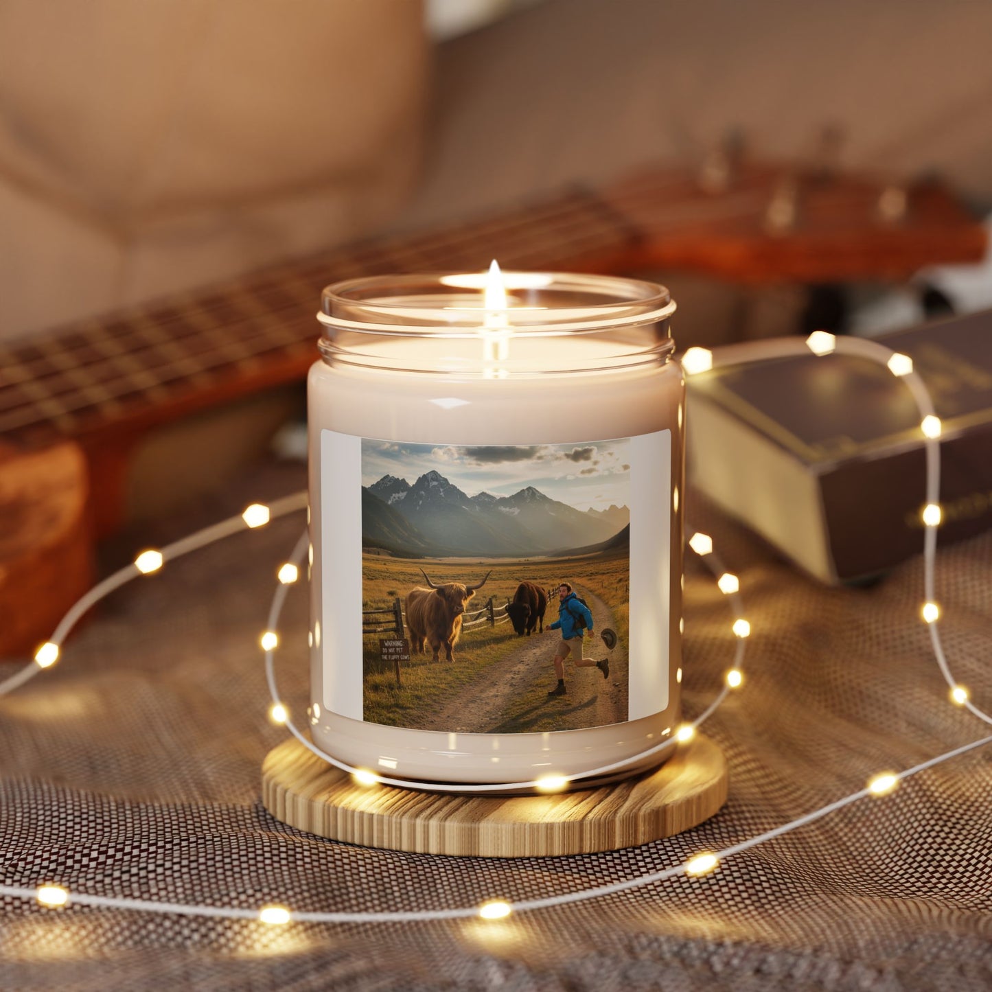 Chased by buffalo Quote Candle | Scented Soy Candle, 9oz