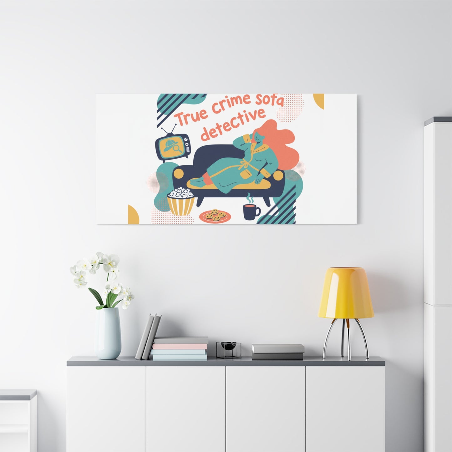 True Crime Sofa Detective Canvas